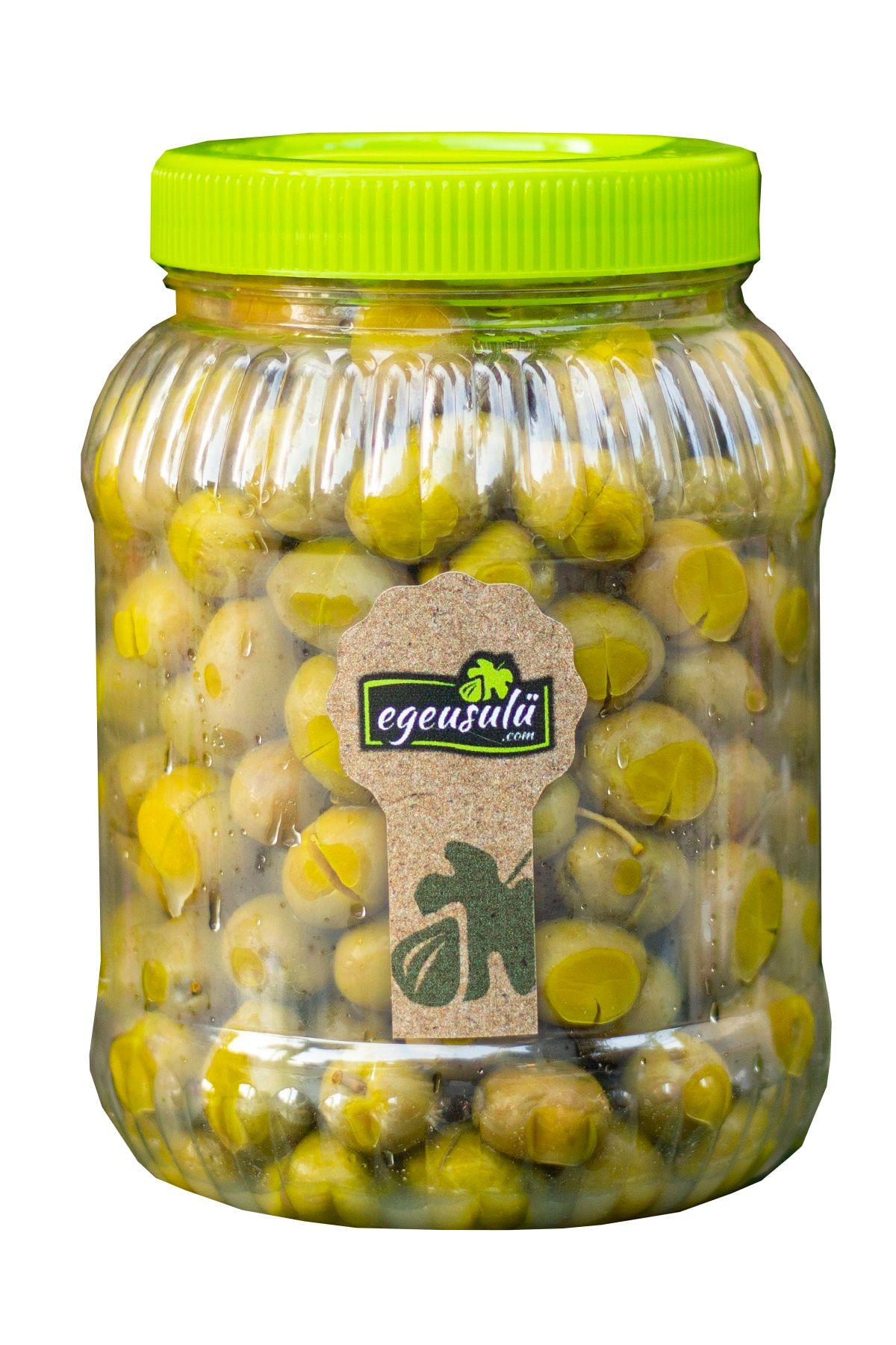 EGE USULÜ Ege'den Geleneksel Ve Katkısız Yeşil Kırma Zeytin - 1 Kg.