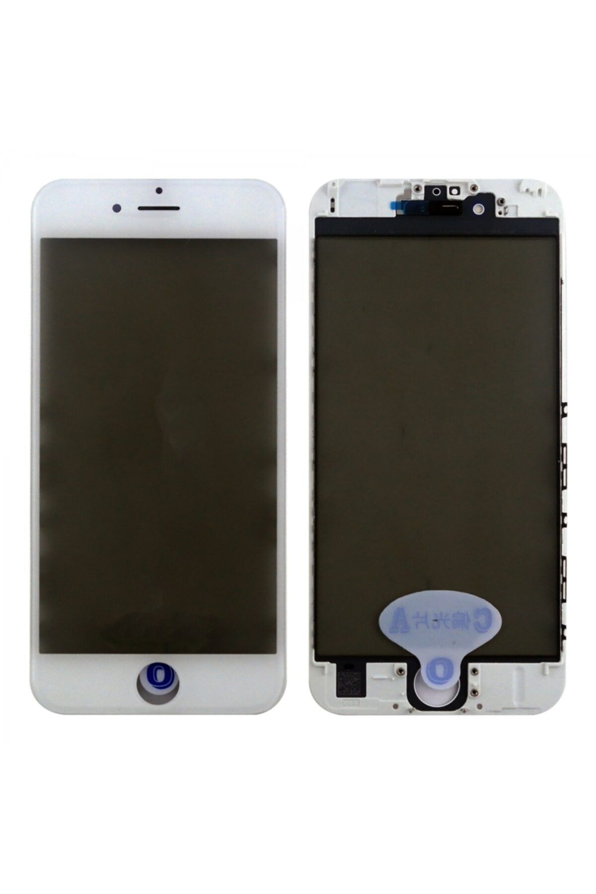 OEM Iphone 6s Için Dokunmatik Lens + Oca + Polarize + Çerçeve - Beyaz