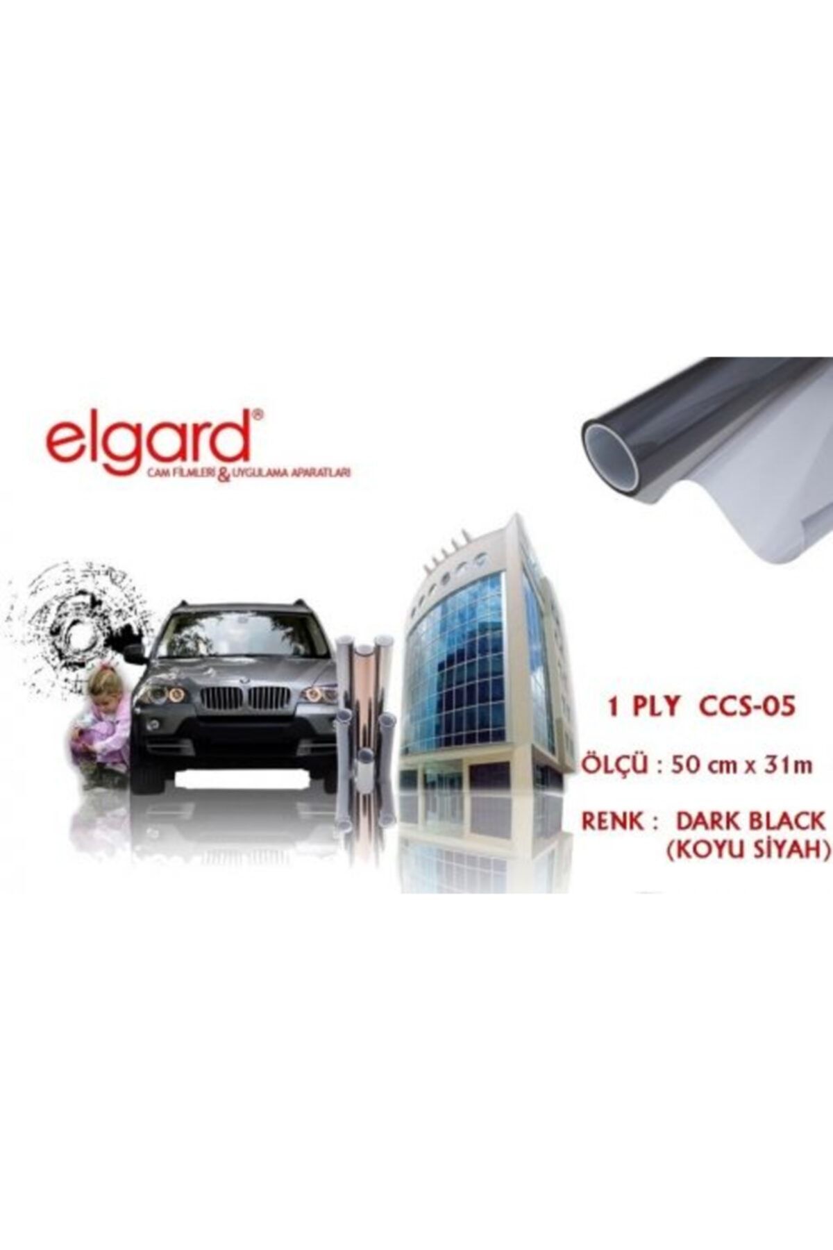 Elgard Ccs-05 50cmx31m Koyu Siyah Çizilmez Cam Filmi