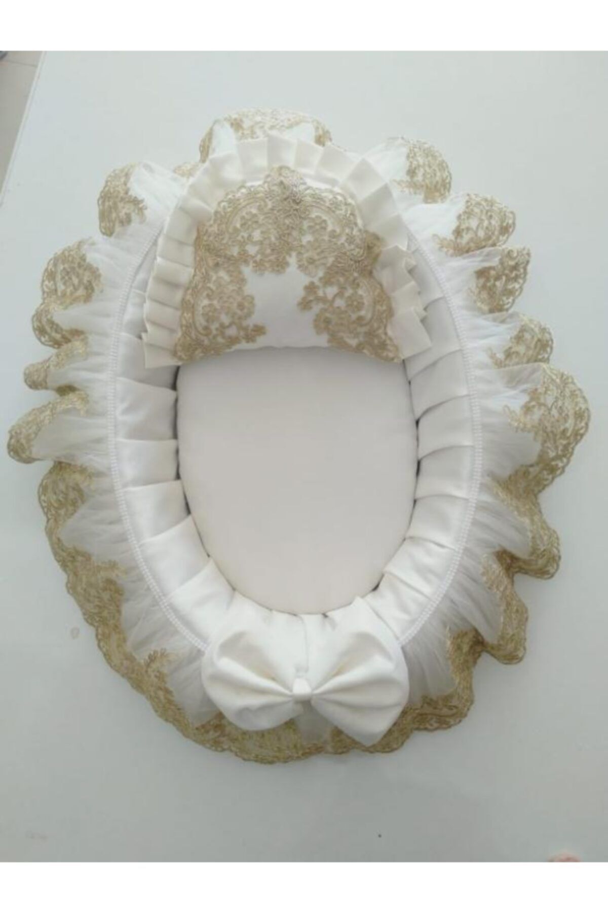 tasarımanya Kız Bebek Beyaz Gold Baby Nets