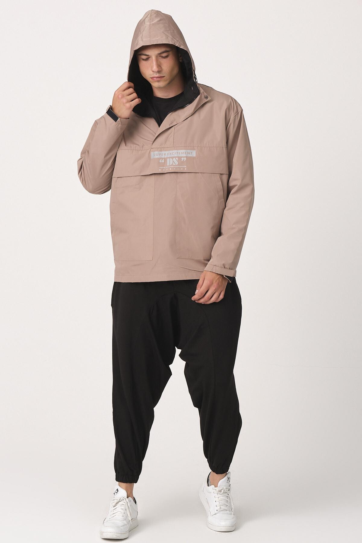 Electra Baskılı Kapusonlu Yagmurluk