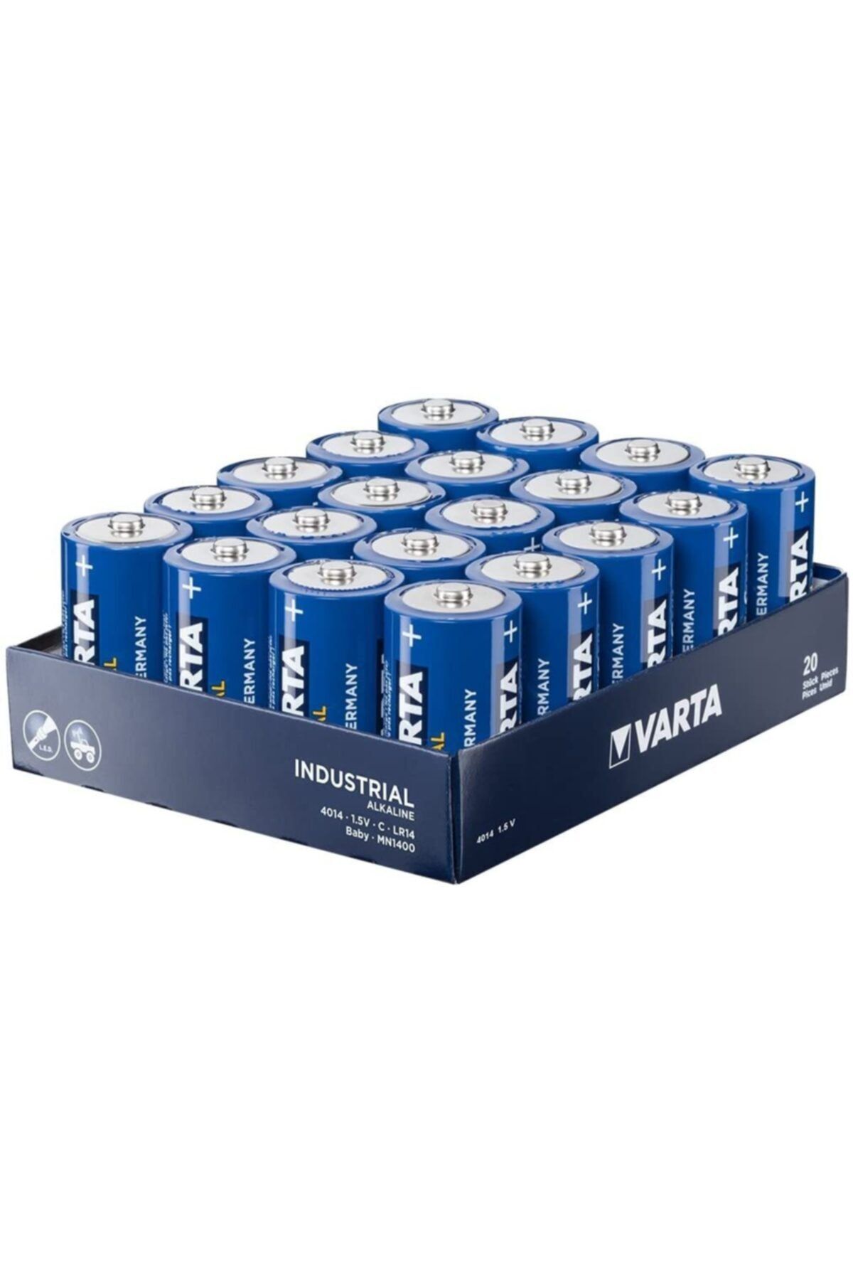 Varta 4014 Endüstriyel Pro Alkalin C Size Orta Boy Pil 20'li