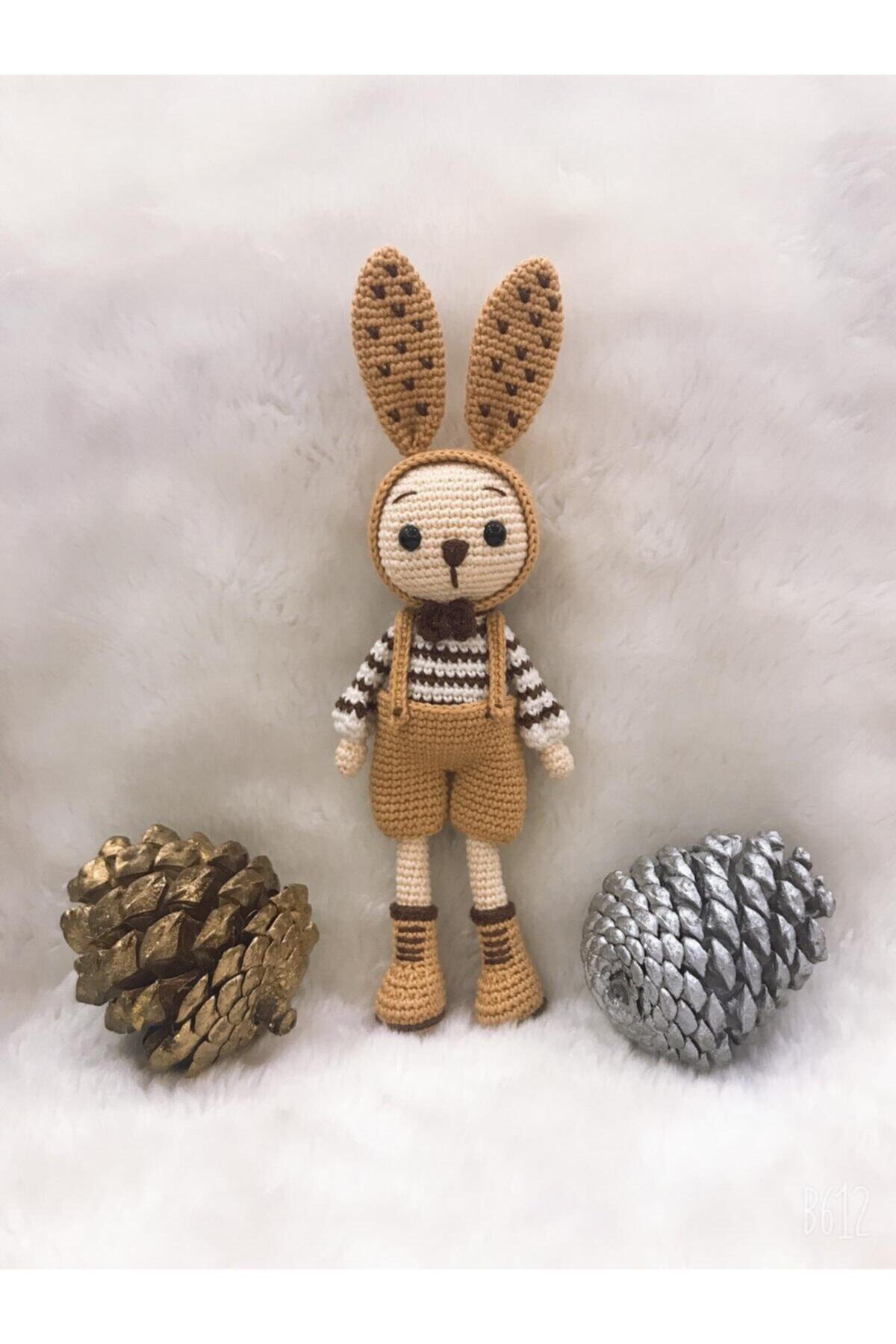 HİSARAKSESUAR Şirin Uyku Arkadaşı Tavşan Amigurumi Organik Oyuncak