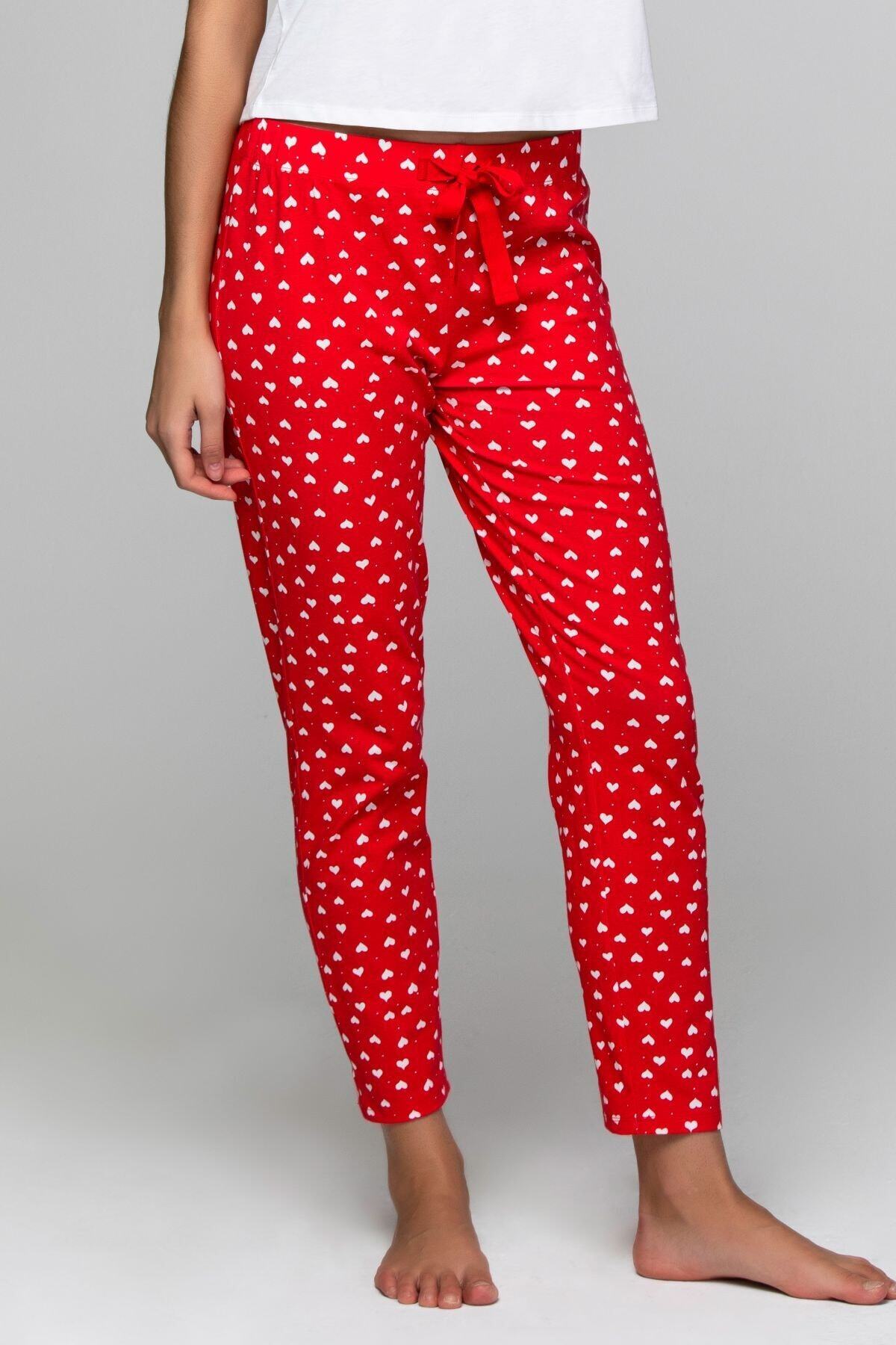 JUST BASIC Kadın Kırmızı Pijama Altı