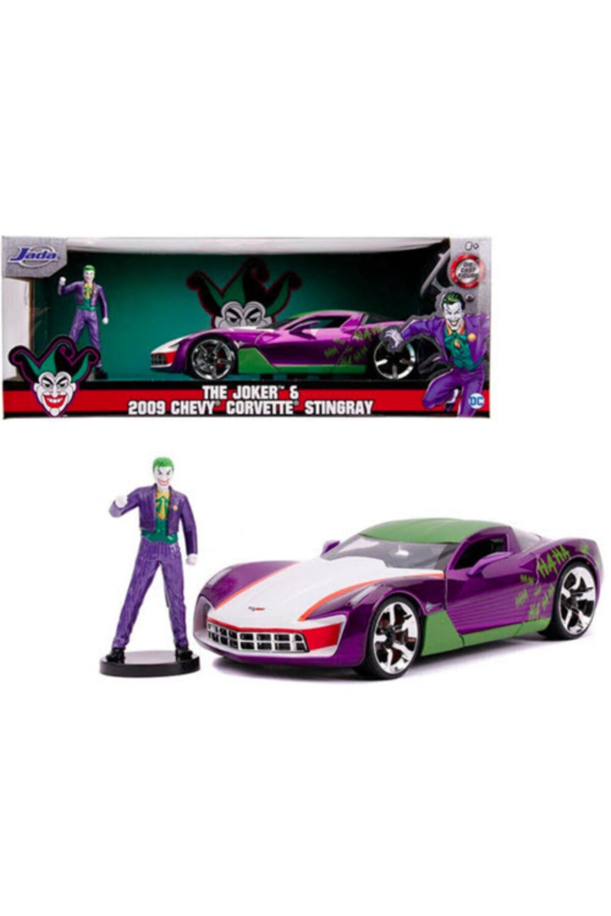 Jada Dc The Joker 2009 Chevy Corvette Stingray %100 Orjinal Metal