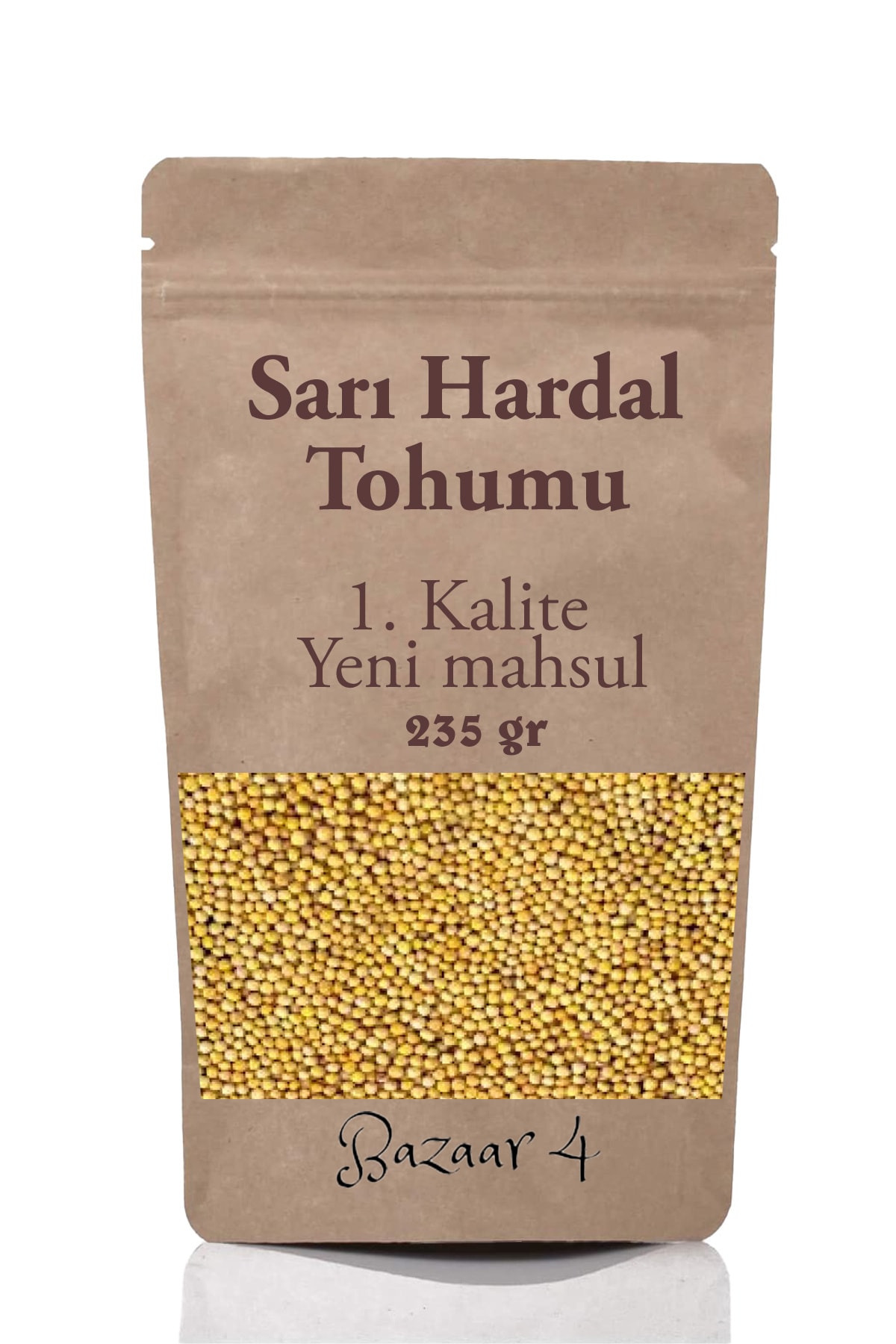 BAZAAR 4 Sarı Hardal Tohumu 235 Gr 1.kalite Taze Yeni Mahsül