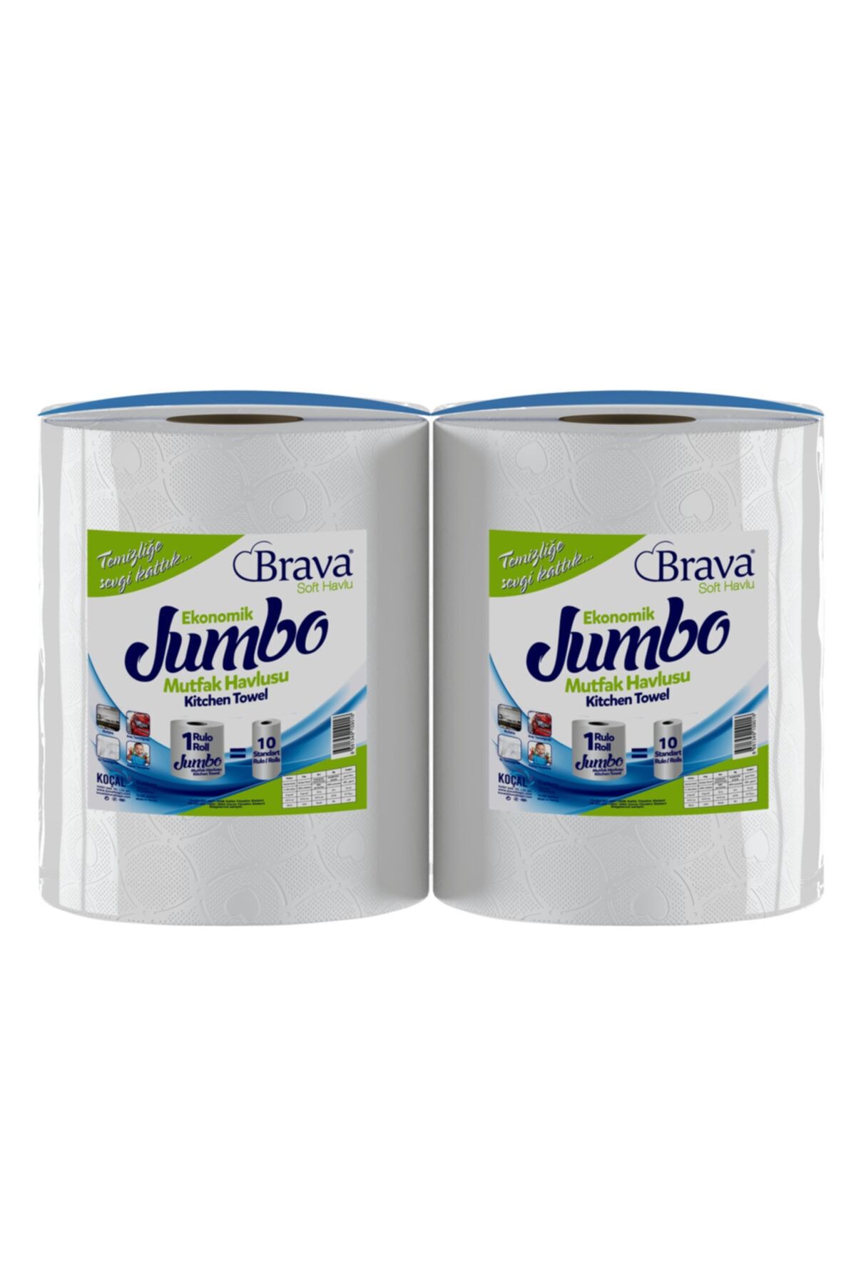 KOÇAL KAĞIT Brava Soft Jumbo Havlu Kağıt 2'li (150 METRE) (20 STANDART RULOYA EŞİT) (EKONOMİK PAKET)