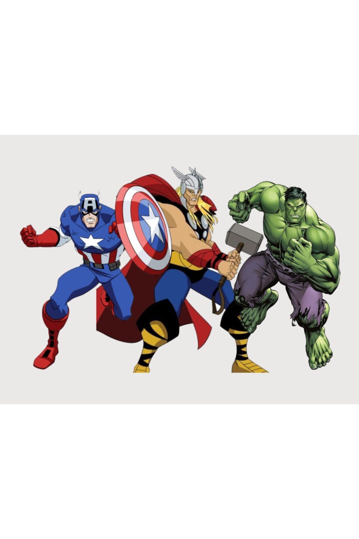 Dakik Maket Adam Thor Hulk Captan America Marvel Karton Maket