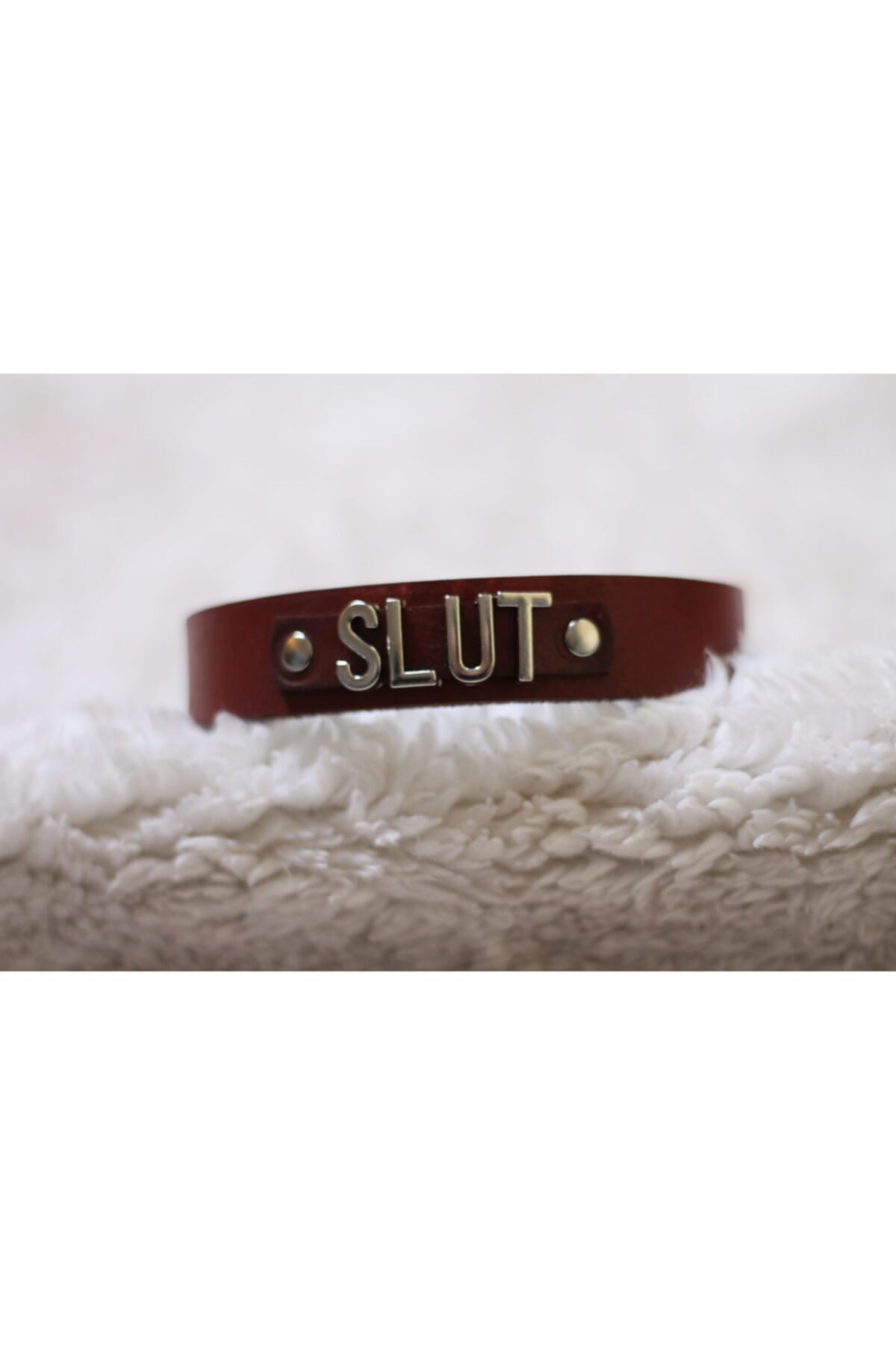 ShibariTürk Deri Slut Choker Tasma