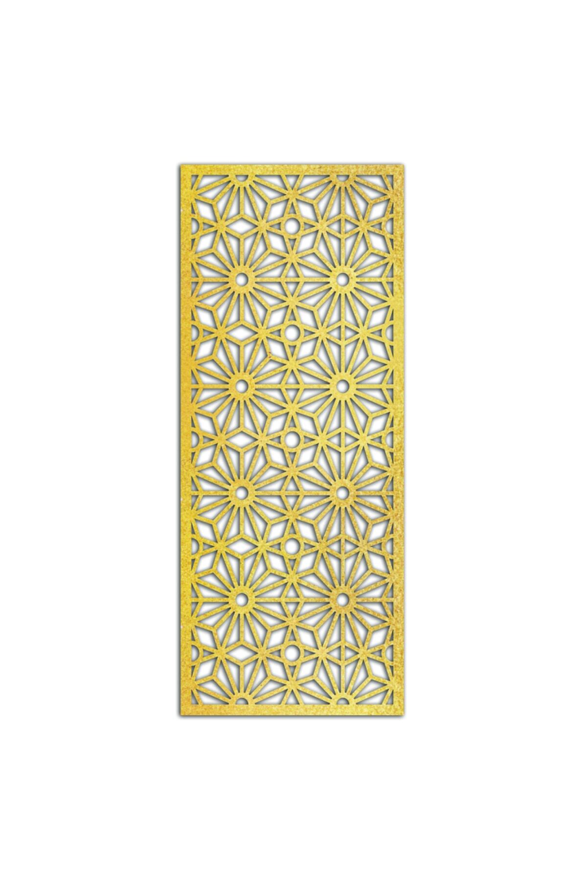 Liar Dekor Liar Ahşap Seperatör (Paravan) - KSP-202 - (10 mm) - (100 cm x 210 cm) - (Gold)