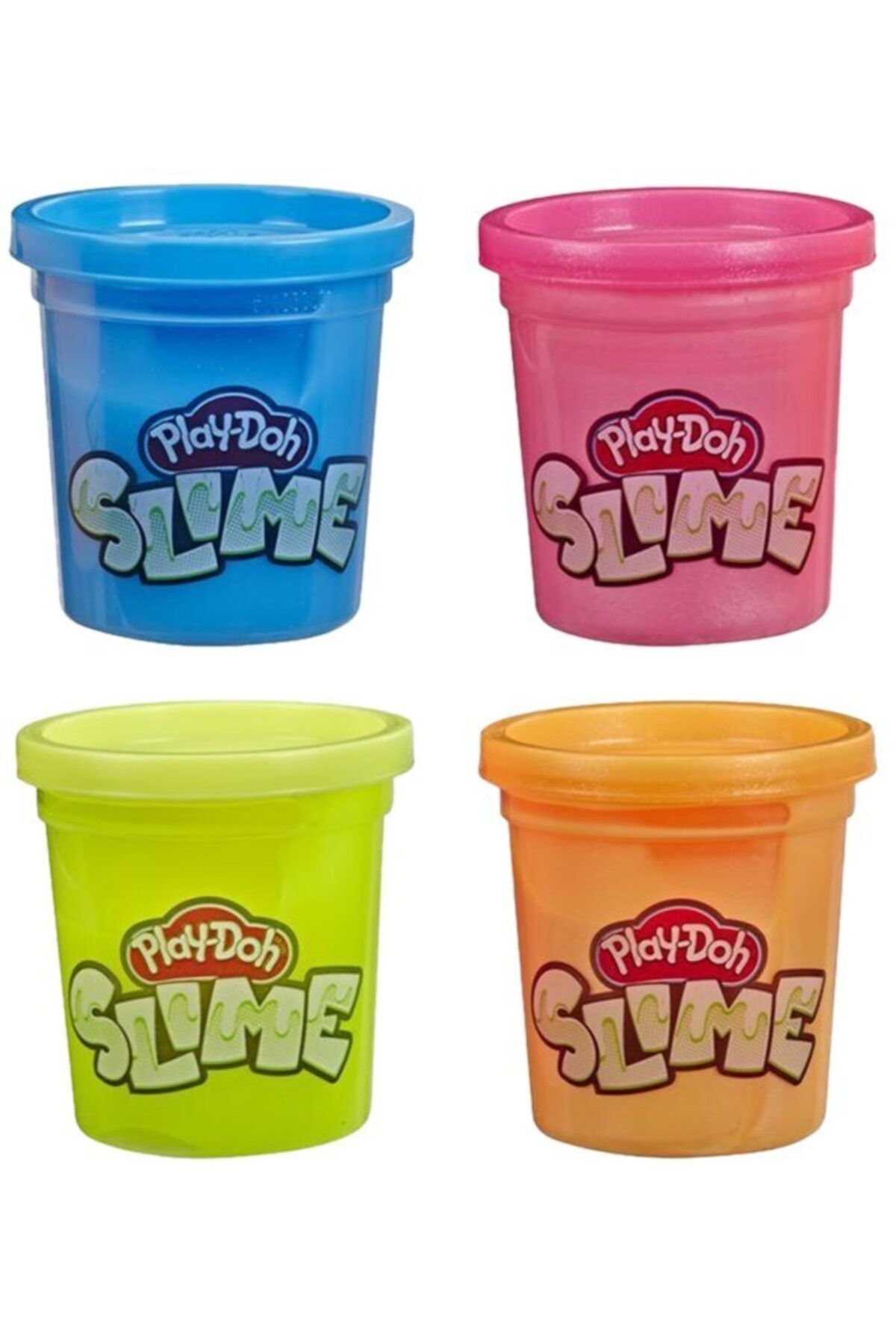 Play Doh Play-doh Slime 4'lü Hamur Metalik Sarı + Metalik Turuncu + Metalik Mavi + Metalik Pembe