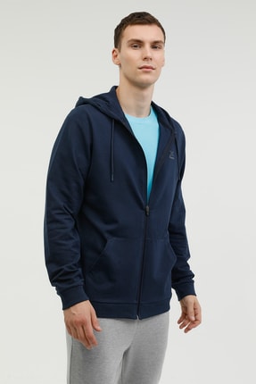 M-sn87 Basıc Full Zıp Hoo Lacivert Erkek Eşofman Üstü Image 0