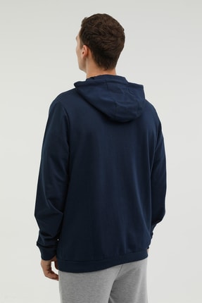 M-sn87 Basıc Full Zıp Hoo Lacivert Erkek Eşofman Üstü Image 1