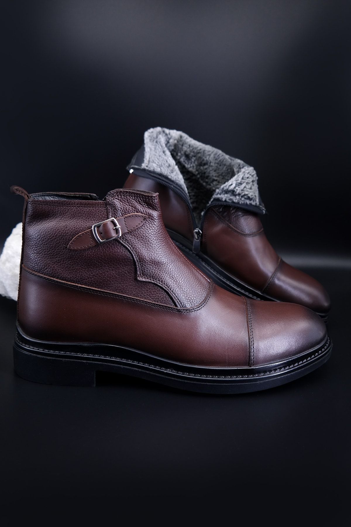 Boots with fur sales on the outside