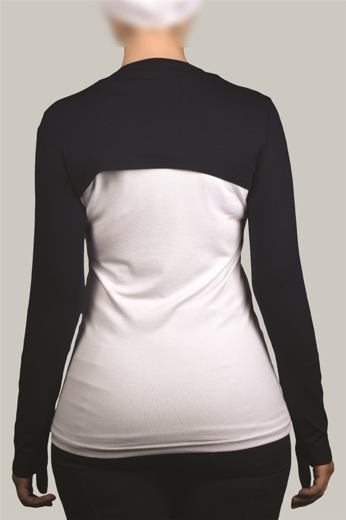 بولرو آستین بلند حجاب - آبی سرمه ای