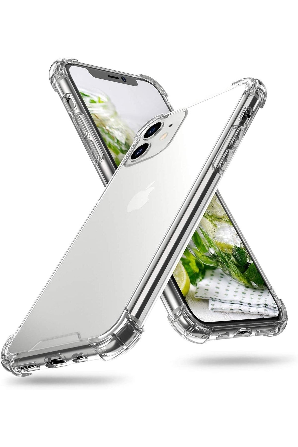 Iphone 11 Uyumlu Kılıf Şeffaf Köşe Korumalı Airbag Anti Şok Shockproof Silikon Darbe Korumalı