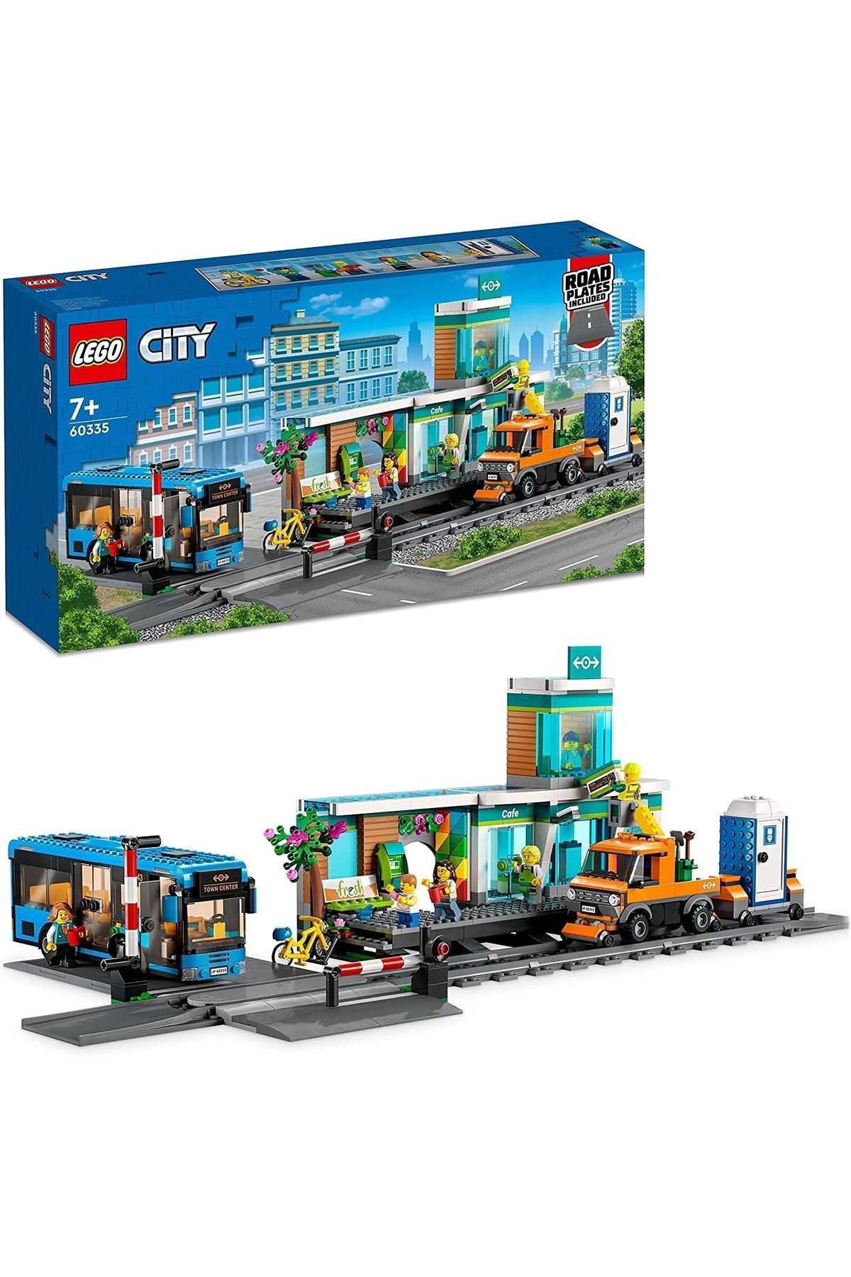 LEGO ® City Tren Istasyonu 60335 - 7 Yaş Ve Üzeri Çocuklar Için Demiryolu Kamyonu, Otobüs Ve Hemzemin