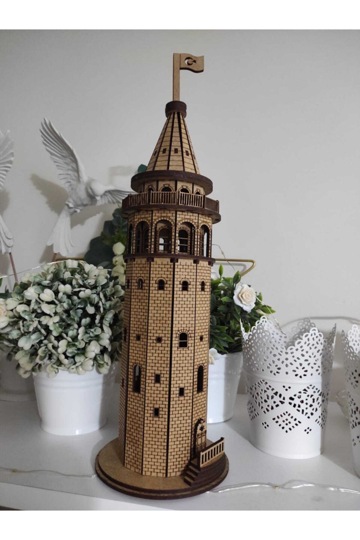 mypleksi Ahşap Galata Kulesi Maketi 30cm