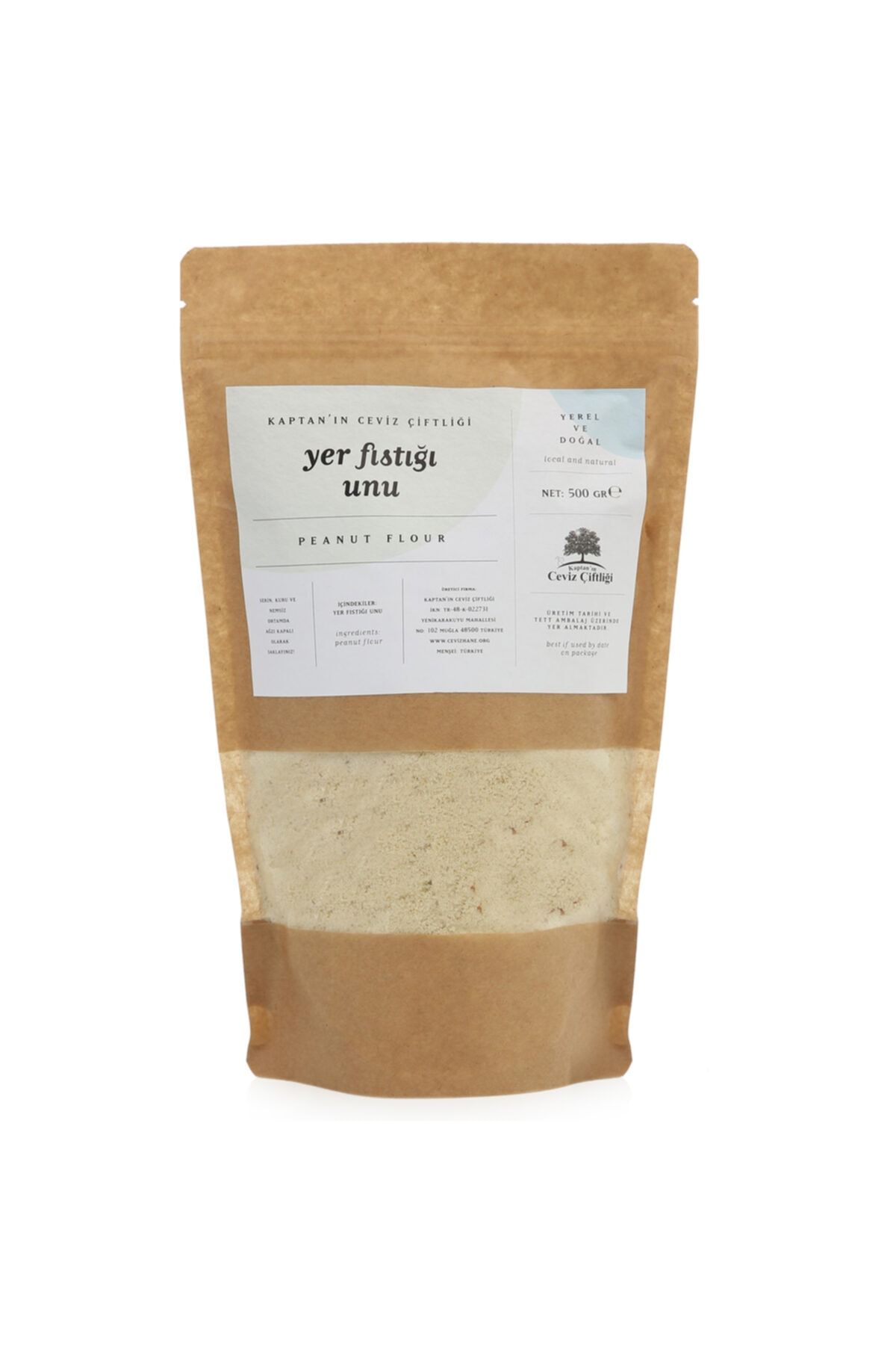 Kaptan`ın Ceviz Çiftliği Yerli Yer Fıstığı Unu (çiğ) - 500 Gr