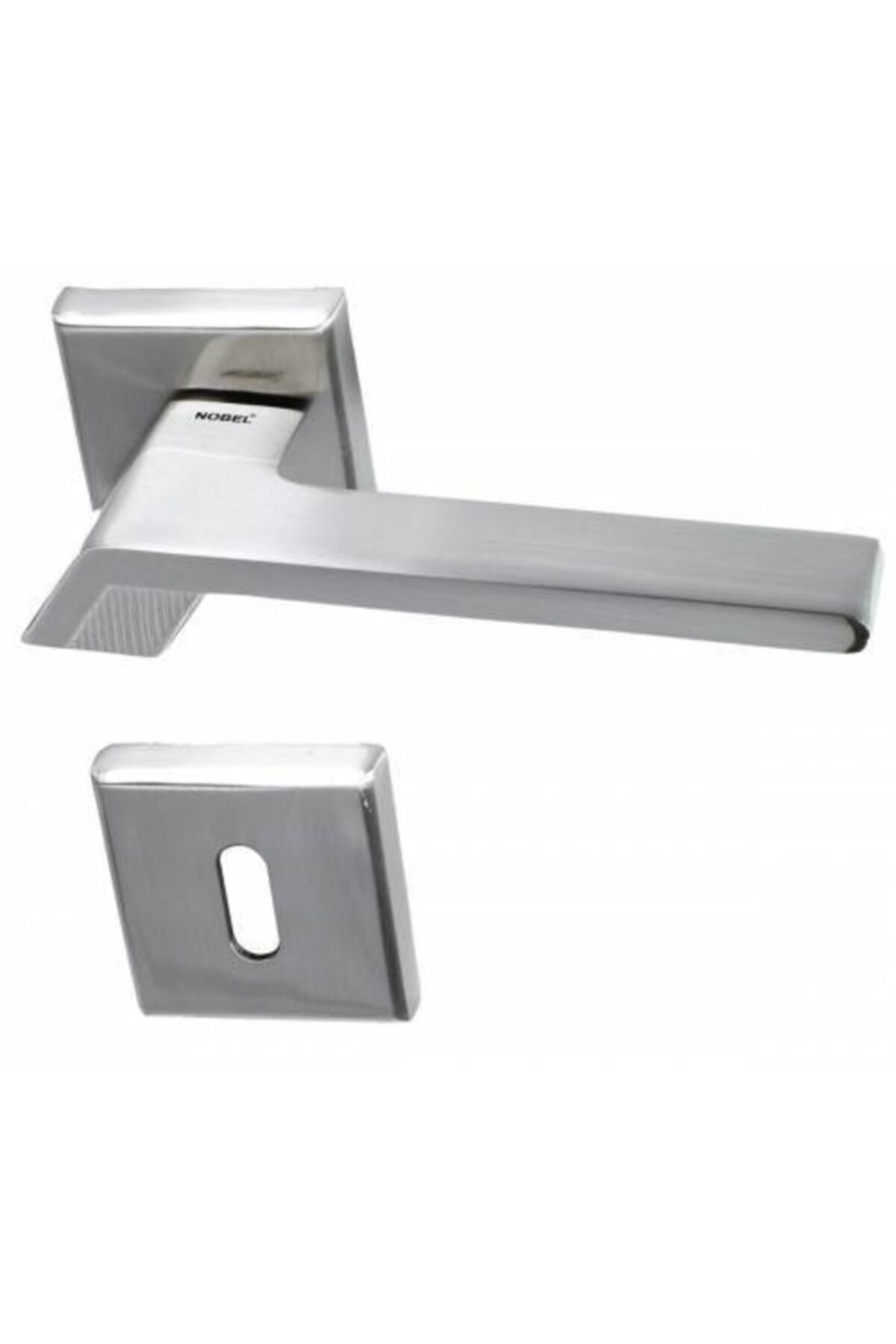 Nobel Çanakkale Inox Kare Rozetli Oda Kapı Kolu