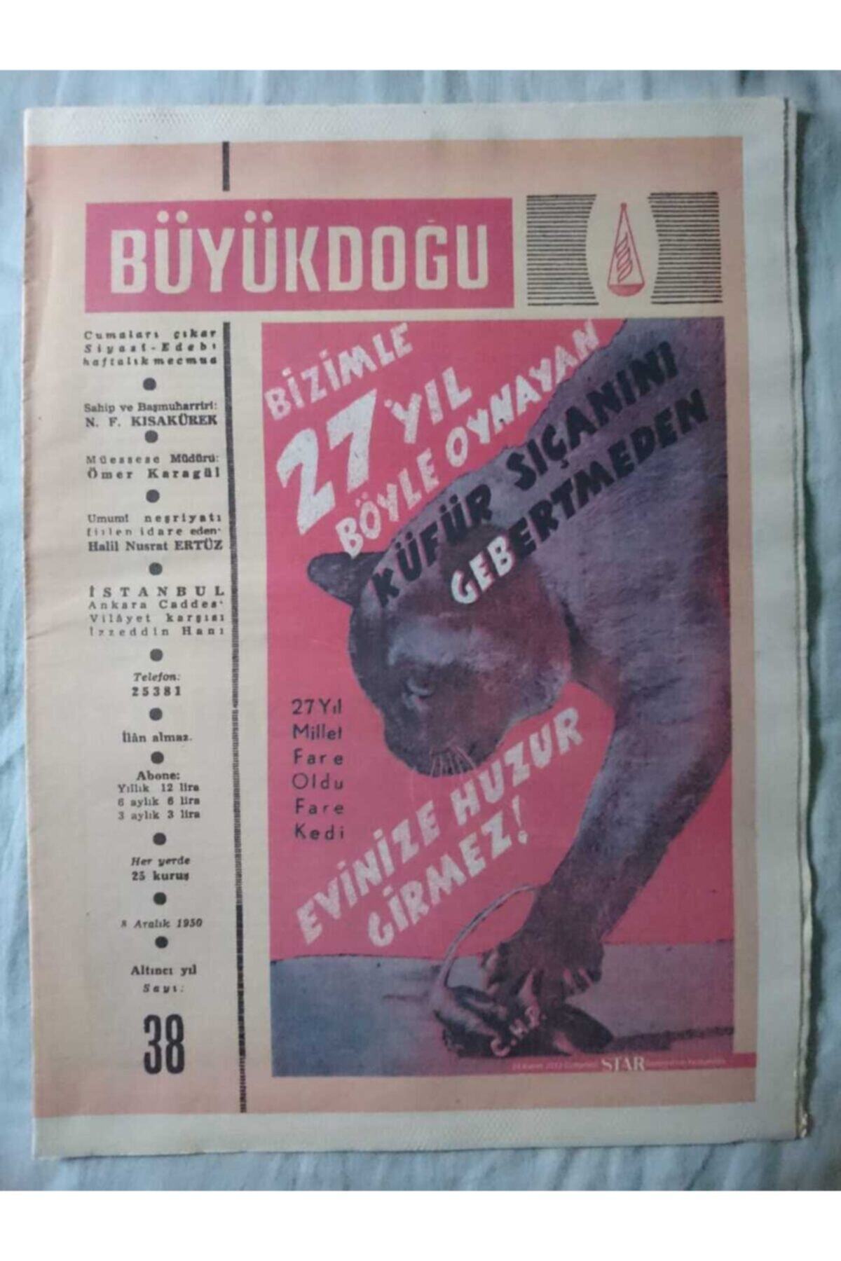 Büyük Doğu Yayınları Büyük Doğu 1950/38 (tıpkı-basım)