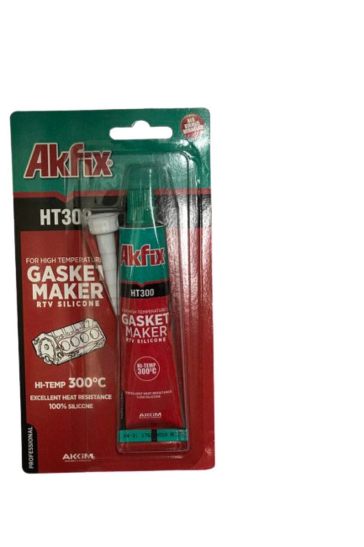 Akfix Kırmızı Renk Isıya Dayanıklı Silikon 50 ml
