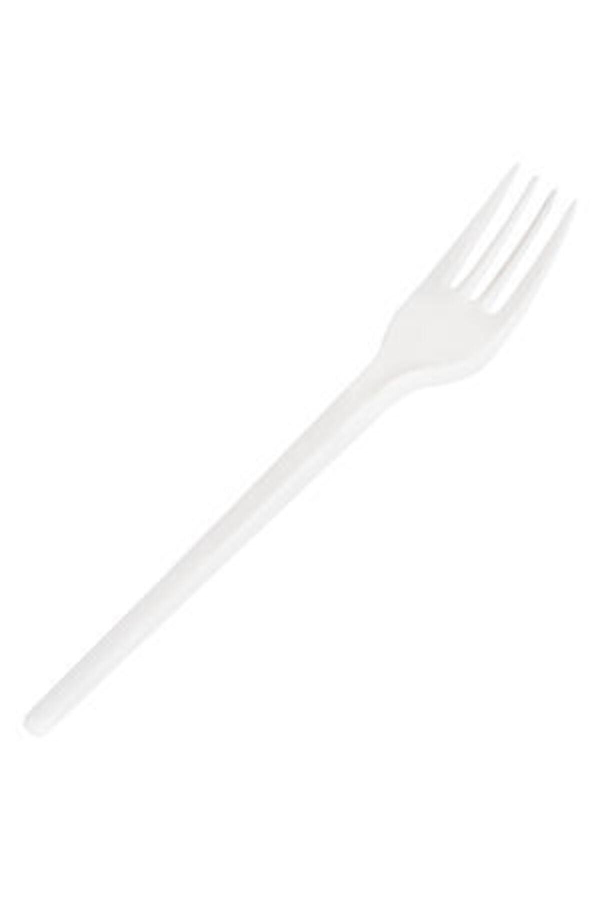 Poppy Beyaz Palstik Çatal 16 Cm 100adet