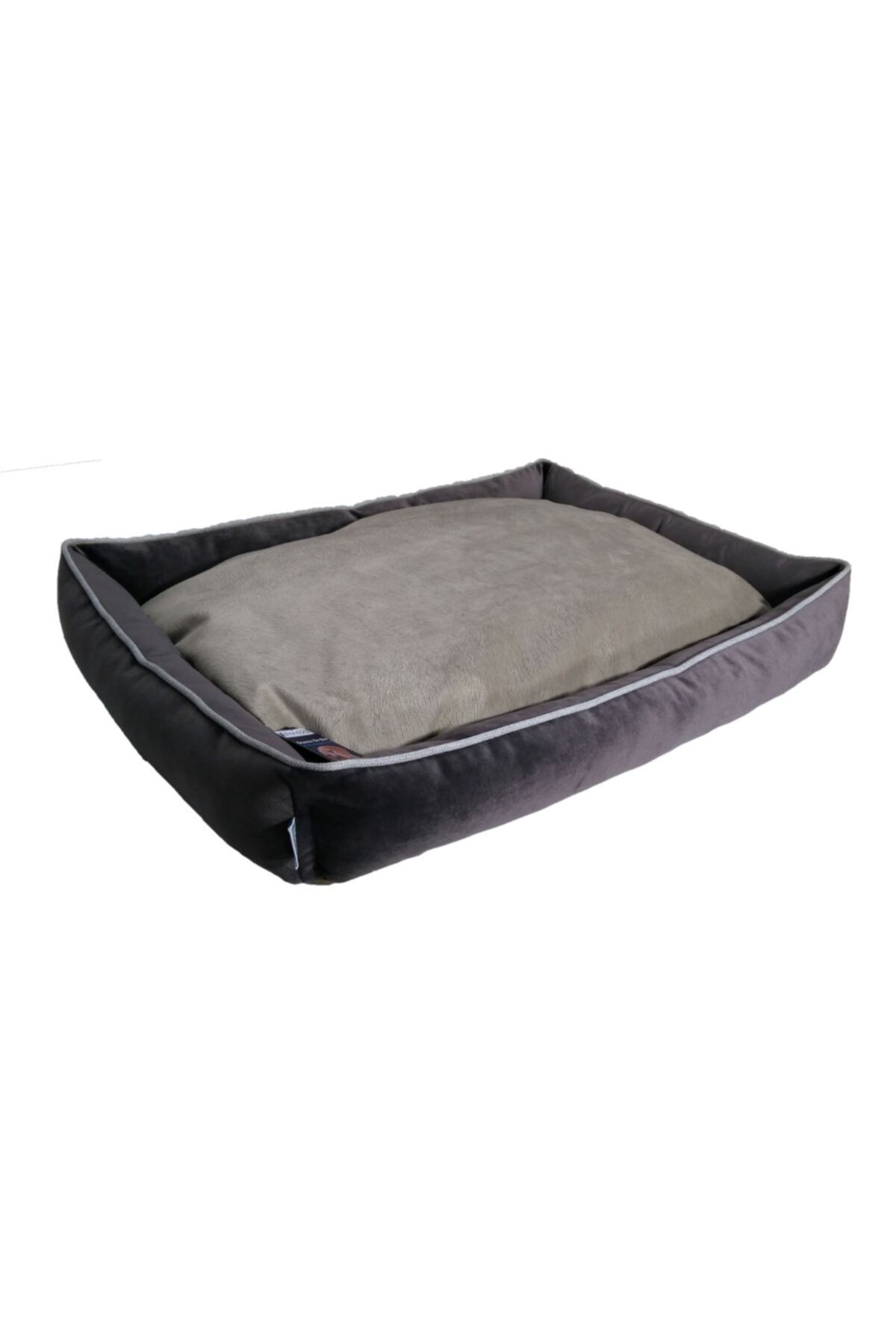 viscopet Antrasit Gri+açık Kahverengi Premium Visco Dolgulu Yıkanabilir Havuz Kedi Köpek Yatağı 65x95cmx18cm