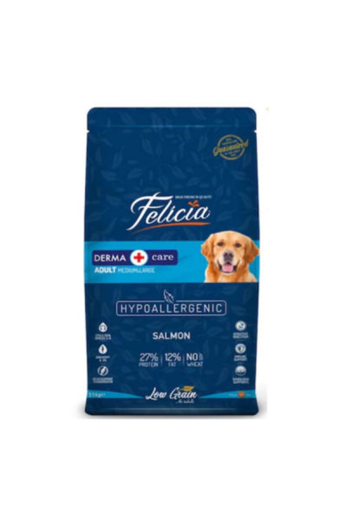 felicia dusuk tahilli somonlu orta ve buyuk irk yetiskin kopek mamasi 15 kg fiyati yorumlari trendyol