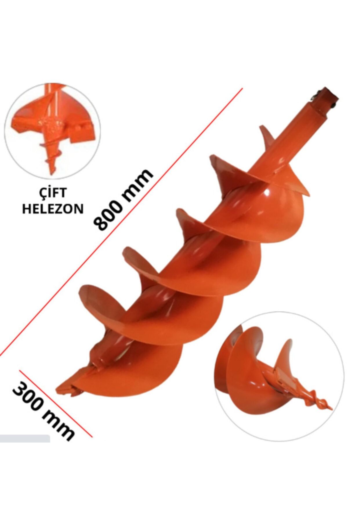 GARDENPRO Garden Pro Çift Helezonlu Toprak Burgu Ucu 300 Mm
