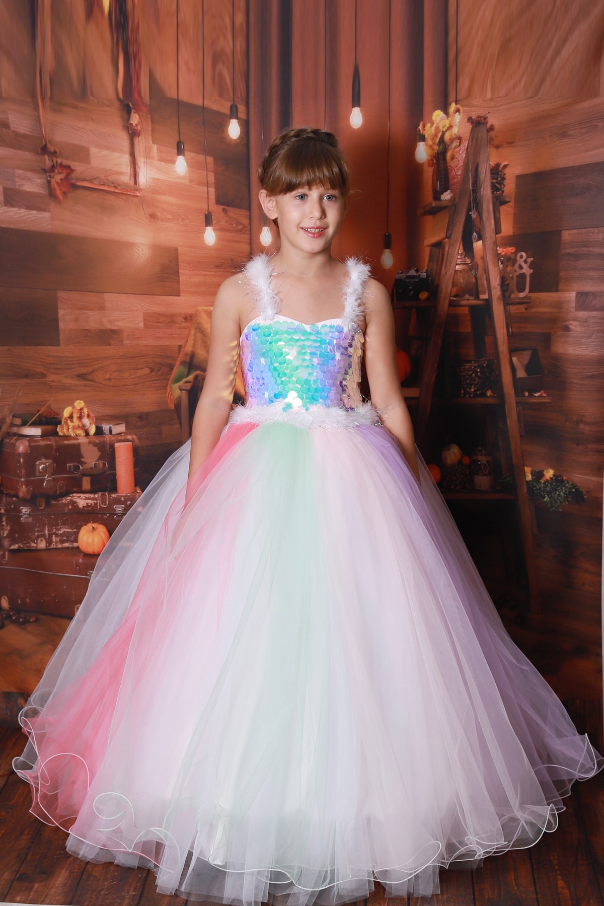 BUTİKHAPPYKİDS My Little Pony Kostümü Kasnaklı Kabarık Unicorn Kostümü