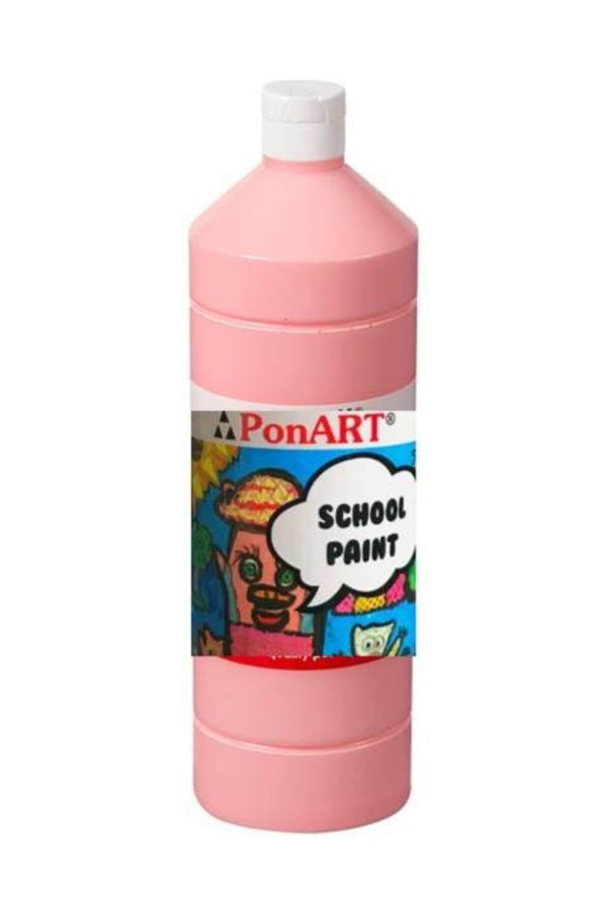 Ponart School Paint Tempera Boya 1000 ml. PSP-2223 PEMBE