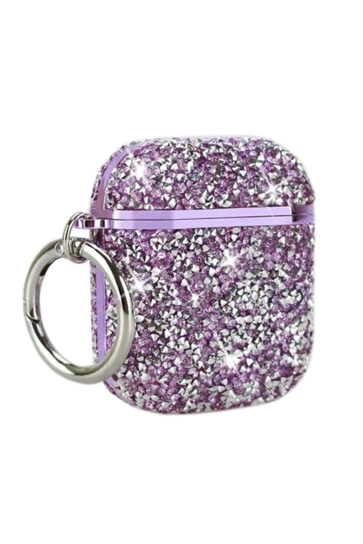 Smody Airpods Uyumlu  Taşlı Kılıf Diamond Swarovski Görünümlü