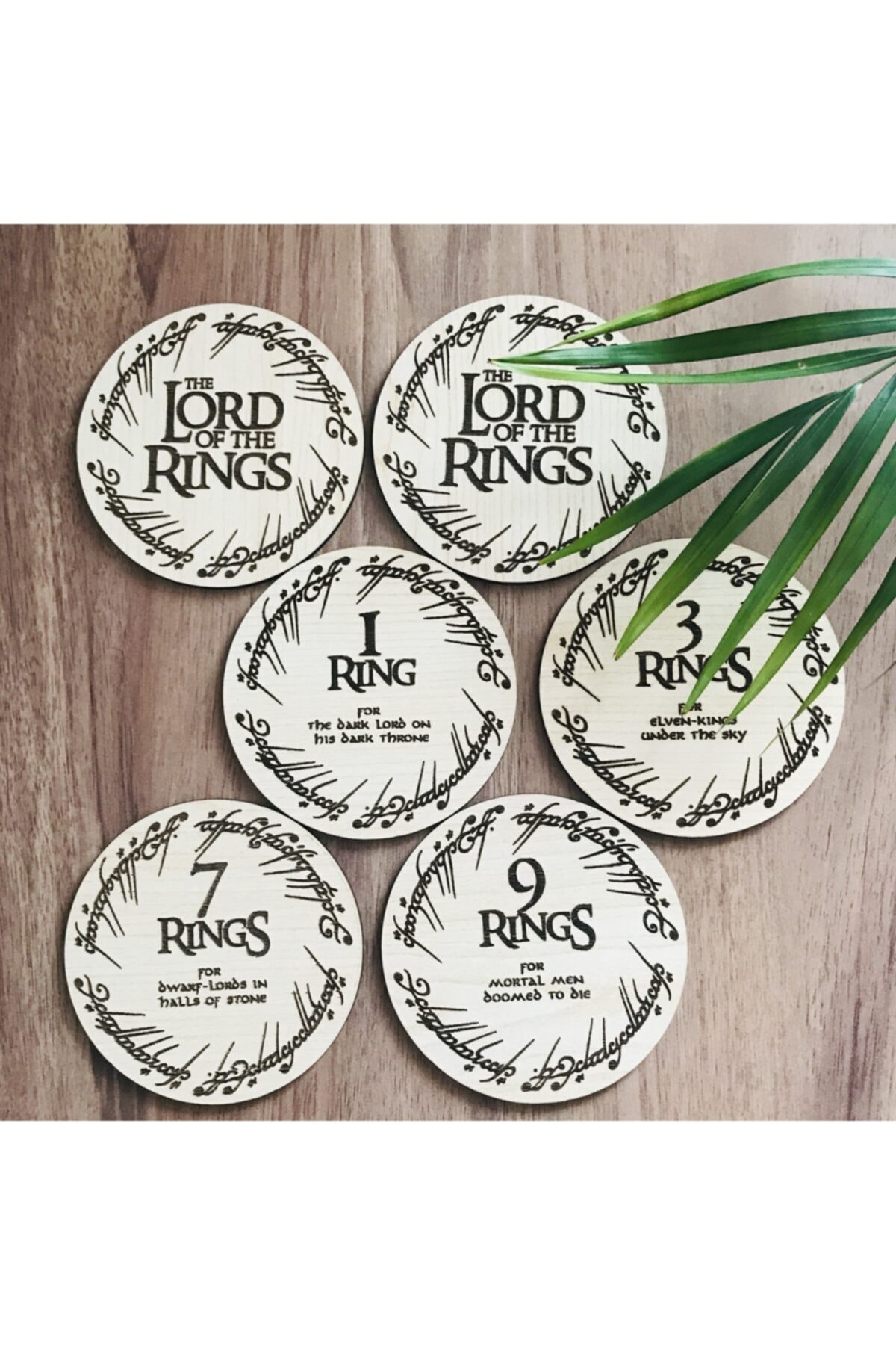 Minda3D Lord Of The Rings Lotr 6'lı Bardak Altlığı