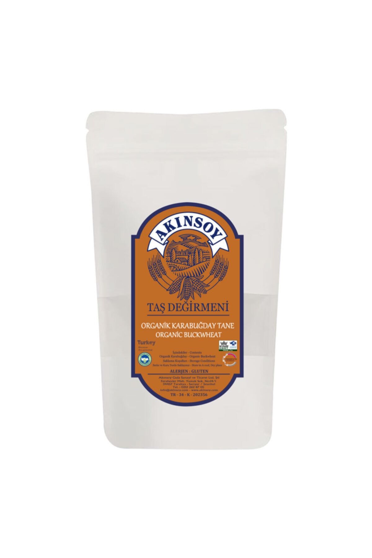 AKINSOY Organik Karabuğday Tane ( Çiğ ) 1 Kg