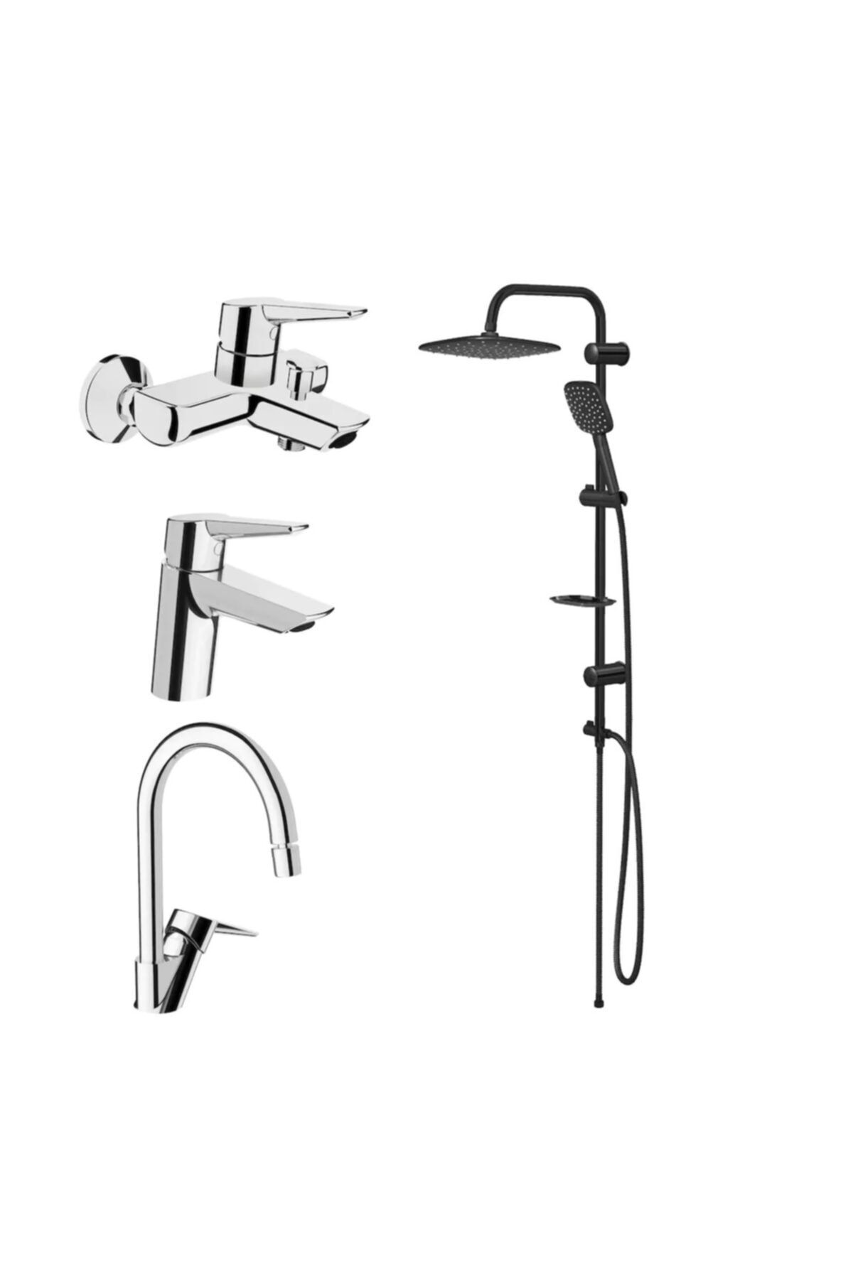 Artema Solid S Lavabo, Banyo, Eviye Batarya Ve Valtemo Tepe Duş Seti Vs-5045