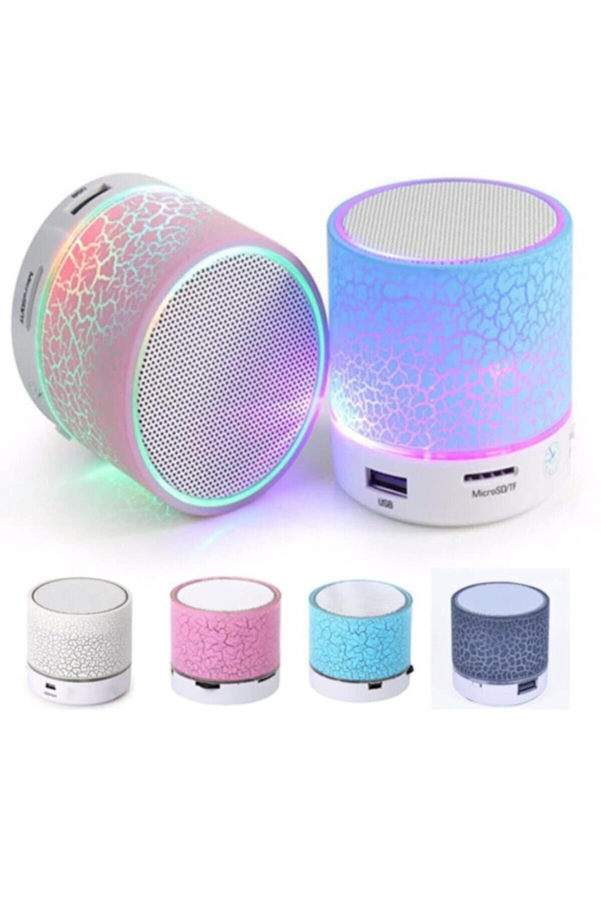 Jaws Işıklı Taşınabilir Bluetooth Wireless Hoparlör Kablosuz Ses Bombası