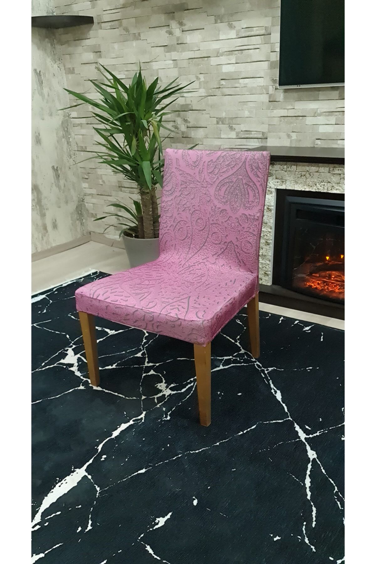 KILIFSAN Pudra Standart Model Buzi Sandalye Kılıfı 6 Adet Kas04