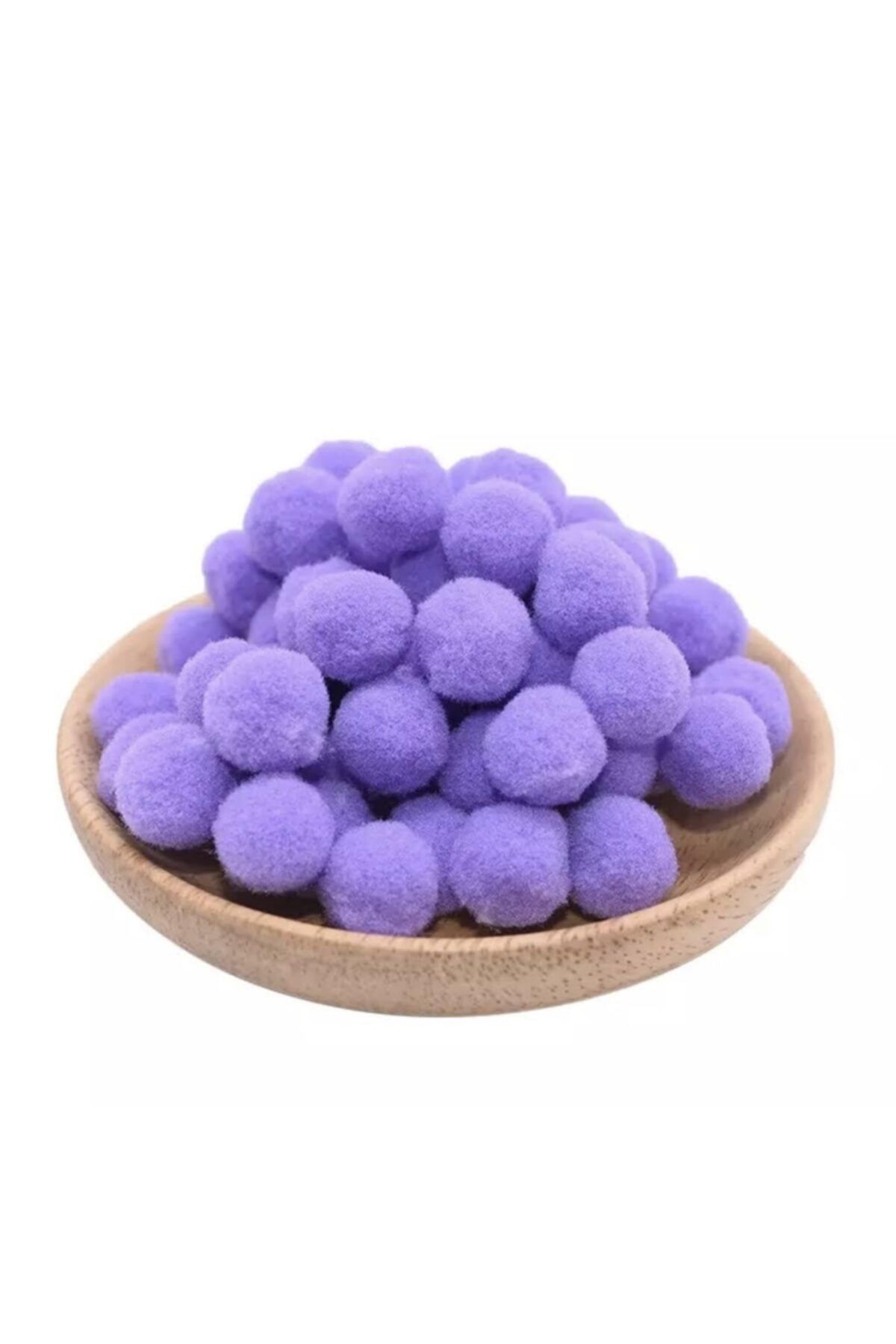 Yumuşakkeçe Mor Yumuşak Ponpon Peluş 100 Adet 2cm