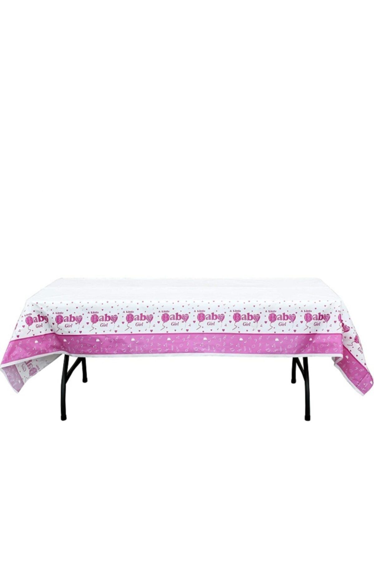 Partimarka Pembe Baby Shower Masa Örtüsü