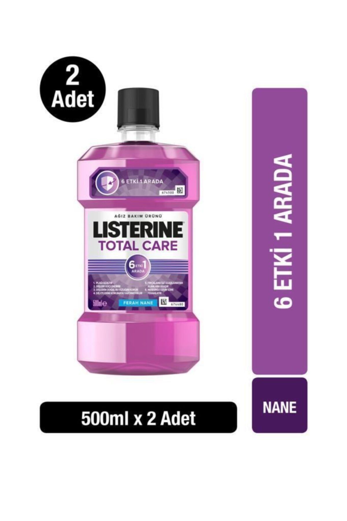 Listerine Total Care Ağız Bakım Suyu 500 ml X 2