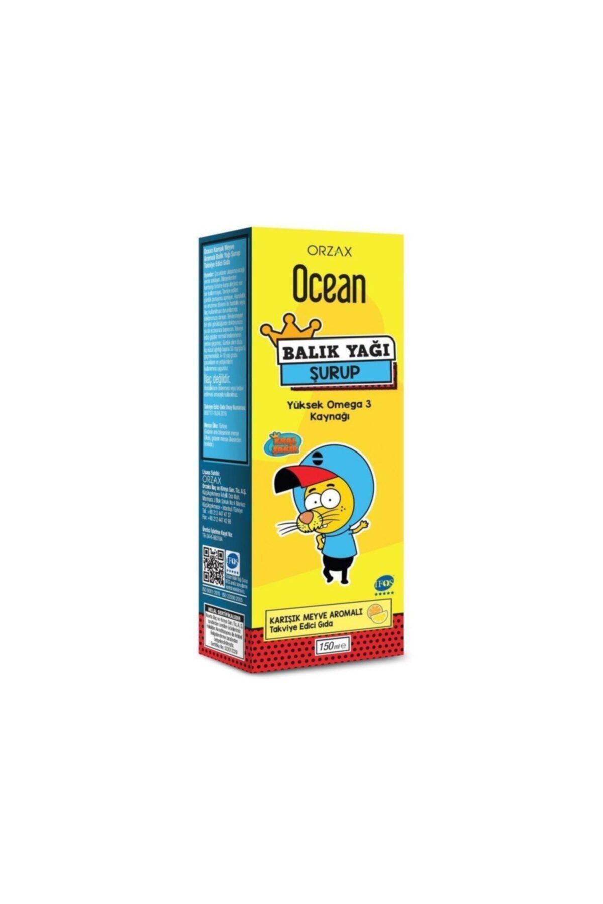 Ocean Ocean  Karışık Meyve Aromalı  Balık Yağı Şurupv 150 ml