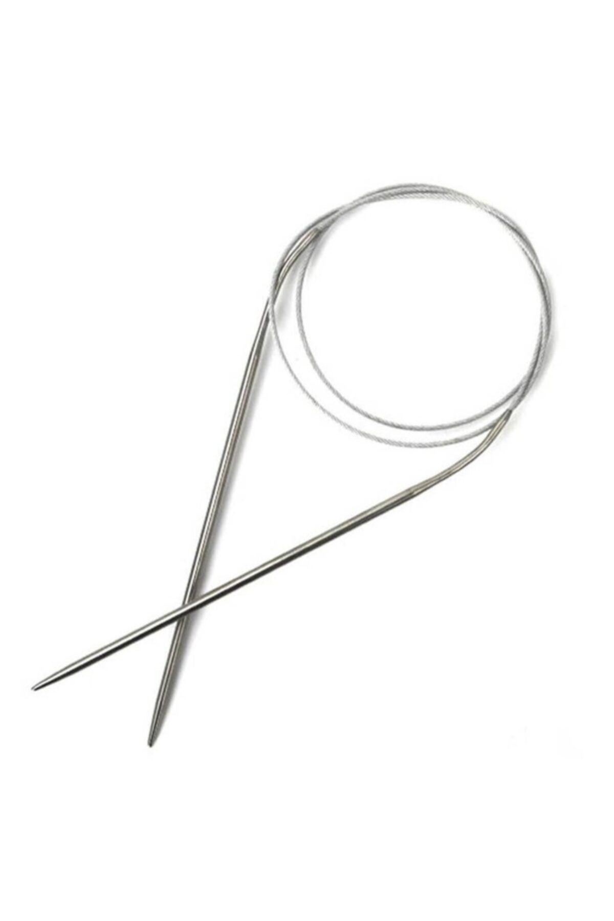 Turuncu Tuhafiye Çelik Başlık 60cm Misinalı Şiş No:3