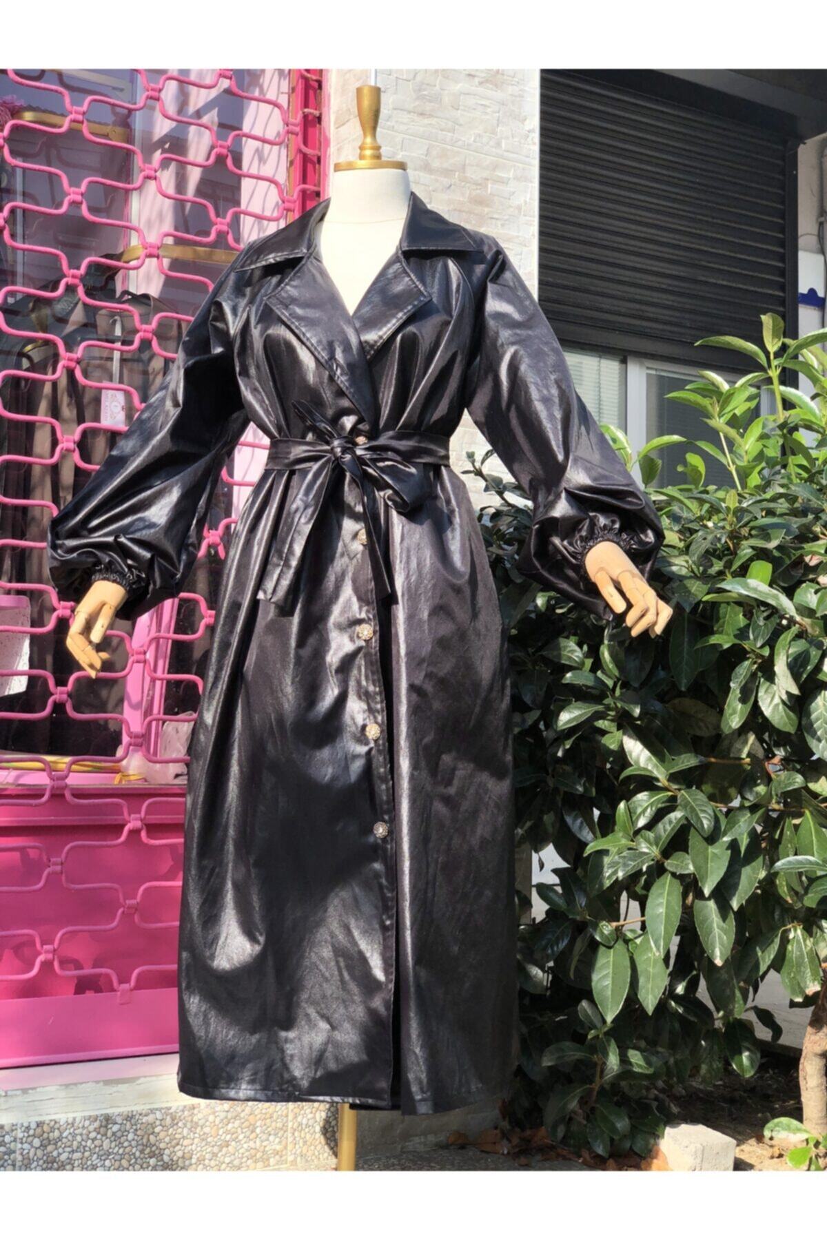 Emel Kerim Butik Yağmurluk Siyah