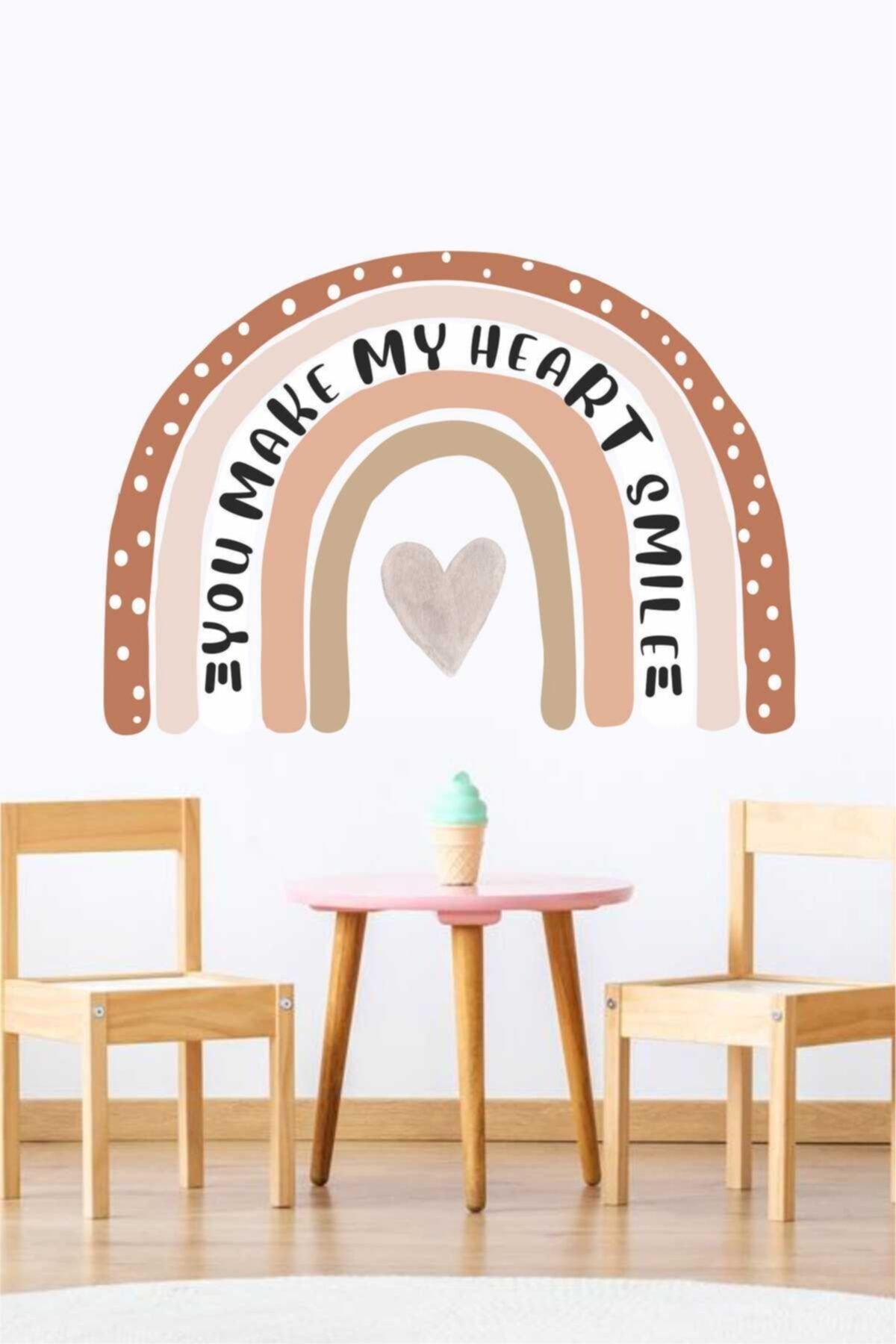 Piksel Grafik Kalpli Gökkuşağı Çocuk Odası Sticker