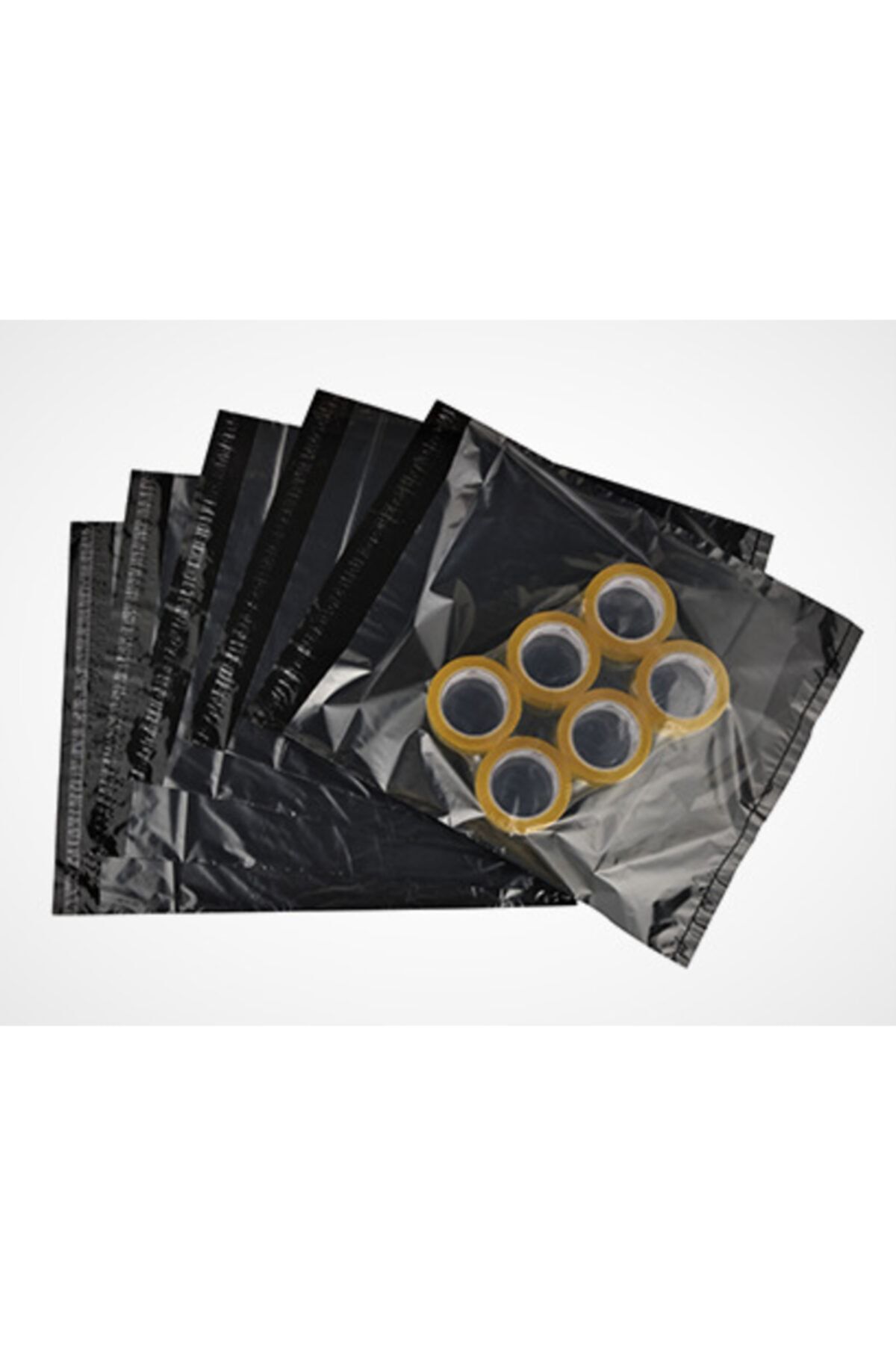 YamanlarPlastik Kargo Poşeti Manifesto Siyah- Şeffaf Küçük Boy ( 24 X 34 +5) 2000 Adet Yamanlar Plastik