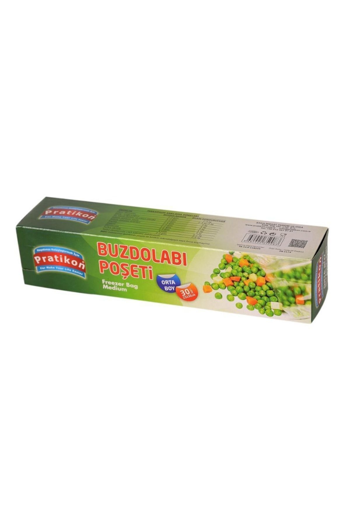 Pratikon Buzdolabı Poşeti Orta Boy 23x36cm 20 Adet