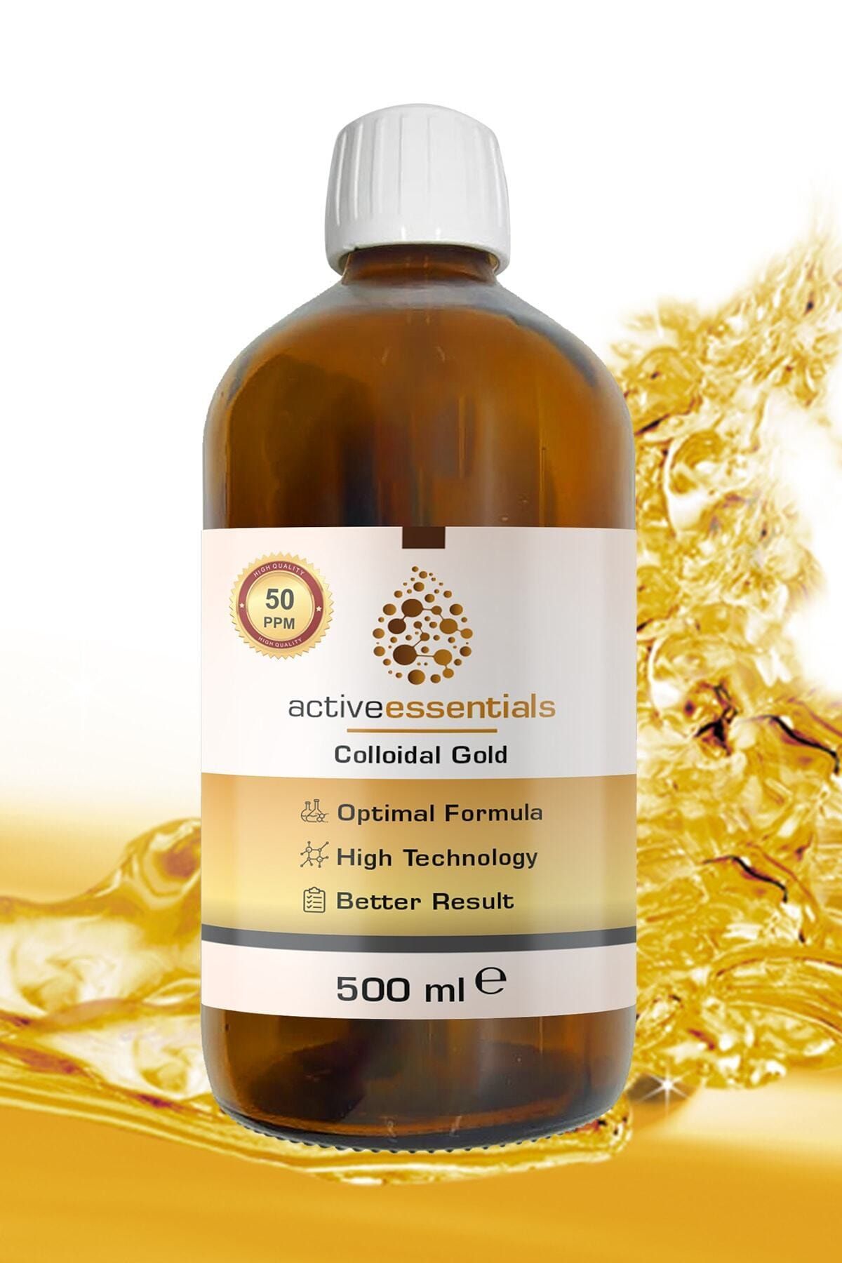 ACTİVE ESSENTİALS ® Kolloidal Altın Suyu 50ppm 500 ml