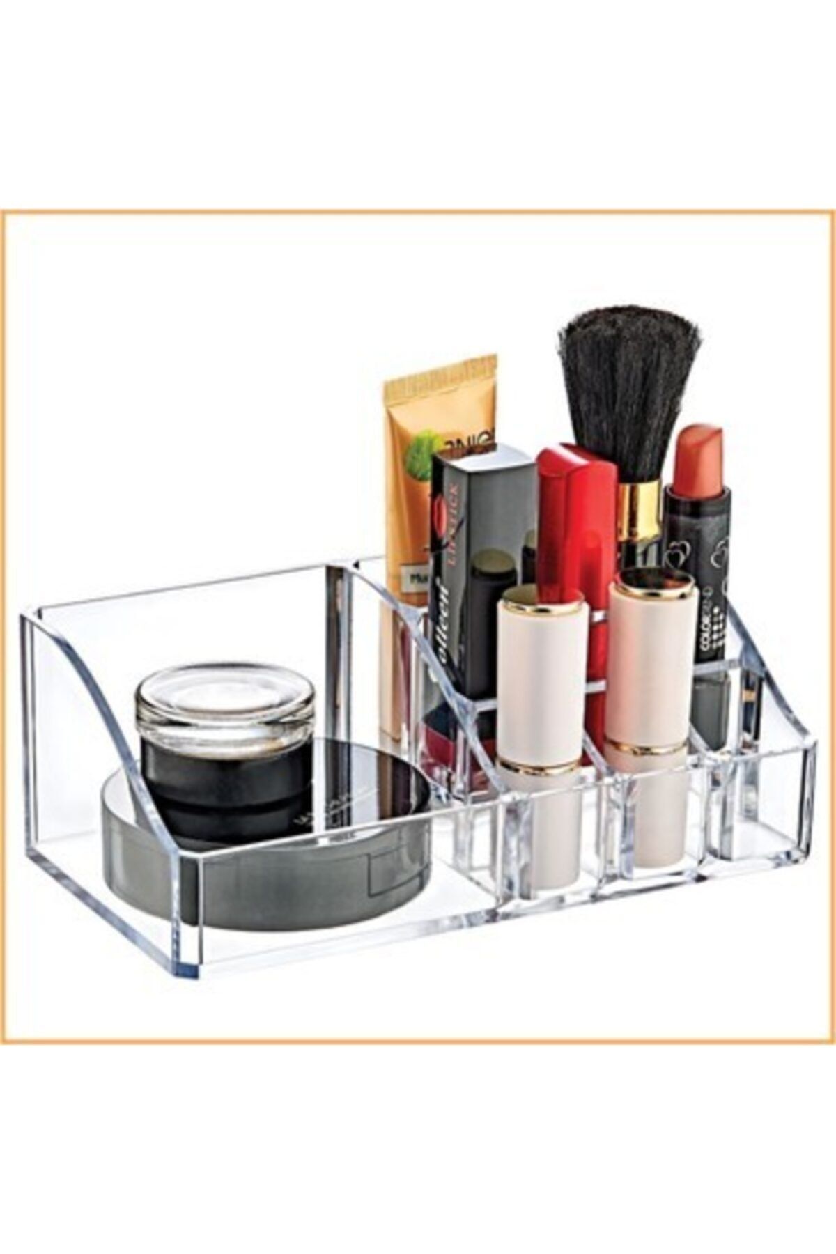 Bahat Duvara Askılı Yapışkanlı Akrilik Makyaj Kutusu Organizer 17*9*6 Cm