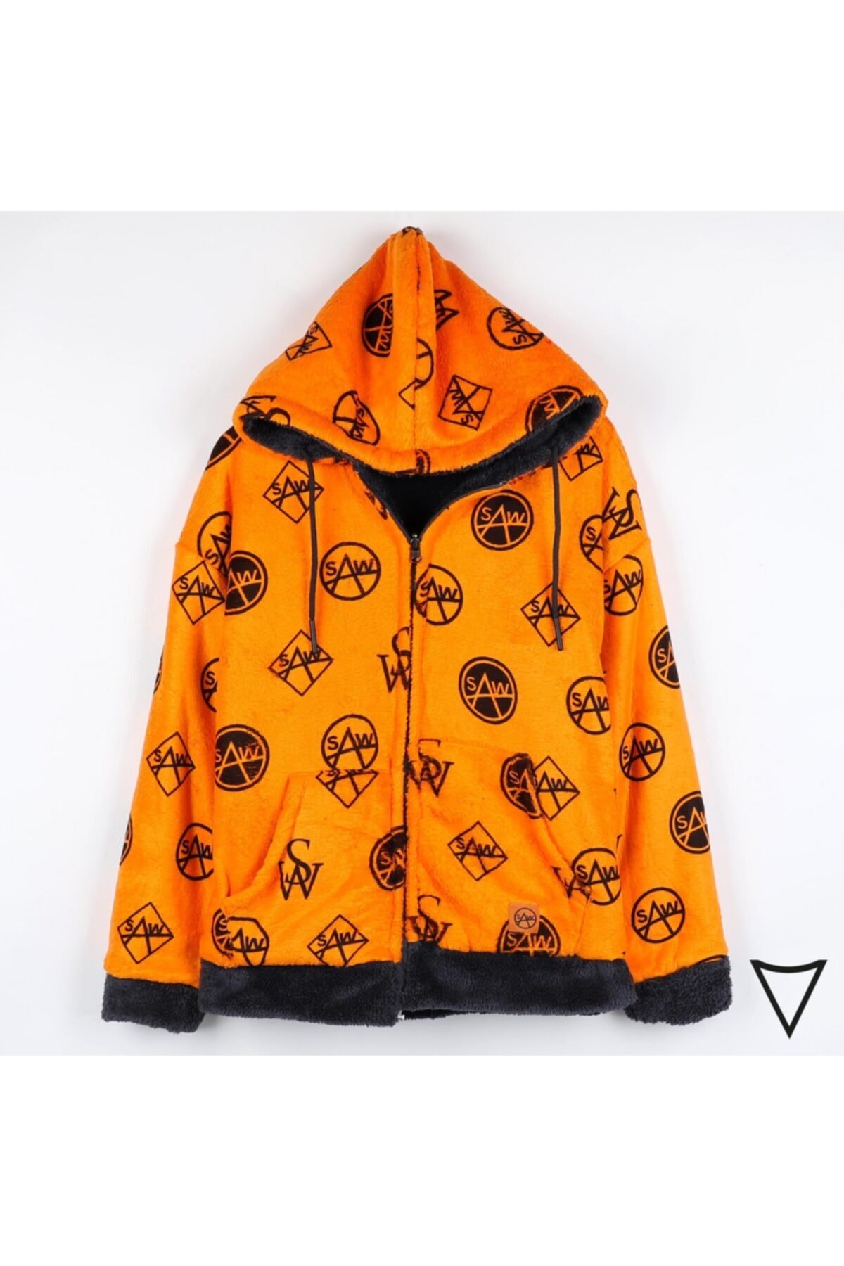 Saw Çift Taraflı Peluş Mont